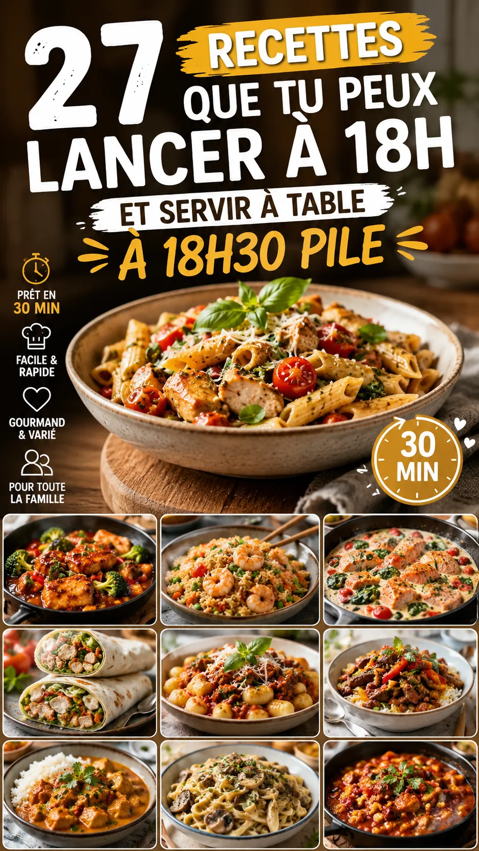 27 Recettes Que Tu Peux Lancer À 18h Et Servir À Table À 18h30 Pile