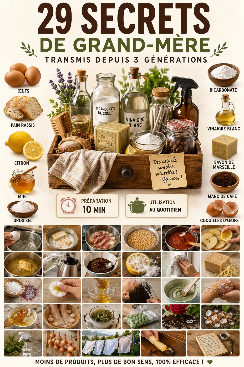 29 secrets de grand-mère transmis depuis 3 générations (testés et approuvés)