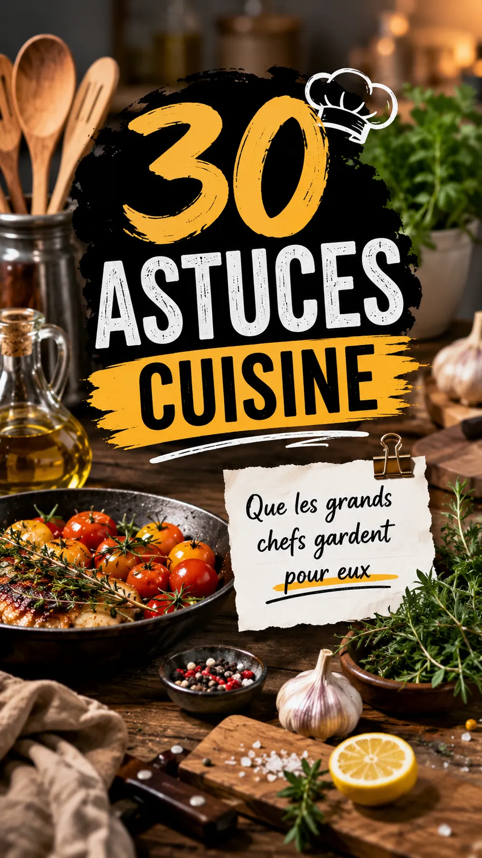 30 astuces cuisine que les grands chefs gardent pour eux (à épinglez sur Pinterest)