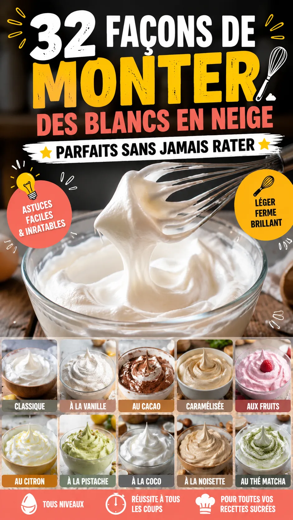 32 Façons De Monter Des Blancs En Neige Parfaits Sans Jamais Rater