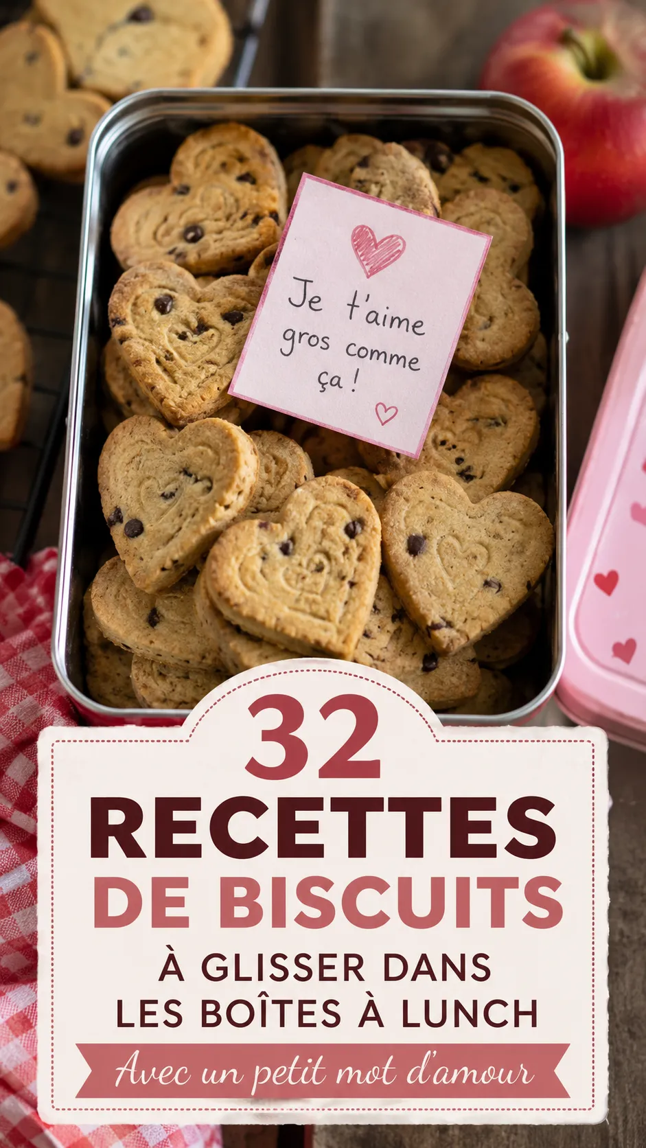 32 Recettes De Biscuits Pour Boîtes À Lunch Avec Petit Mot D'amour (idées & astuces)