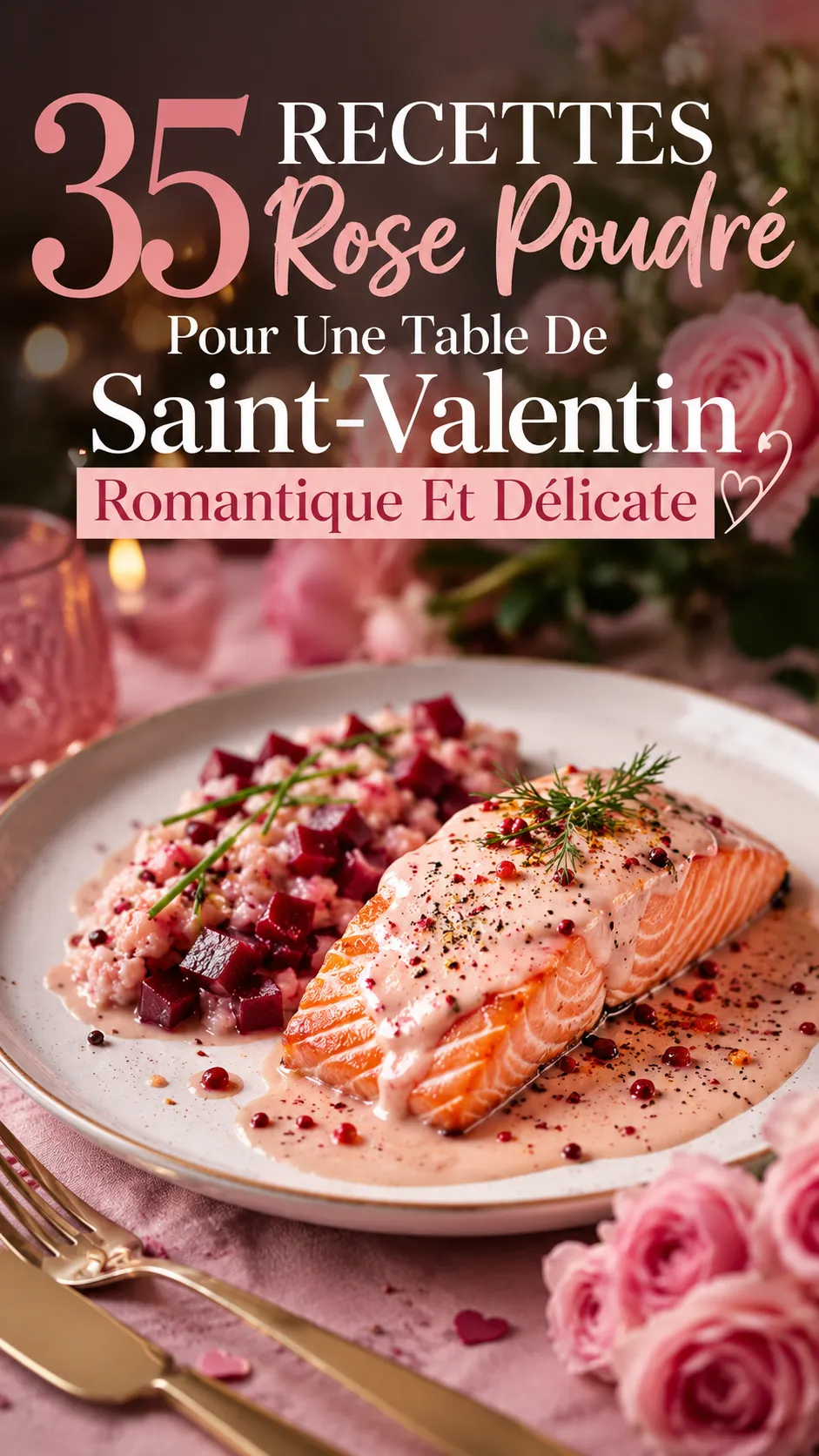 35 Recettes Rose Poudré Pour Une Table De Saint-Valentin Romantique Et Délicate (menu & déco)