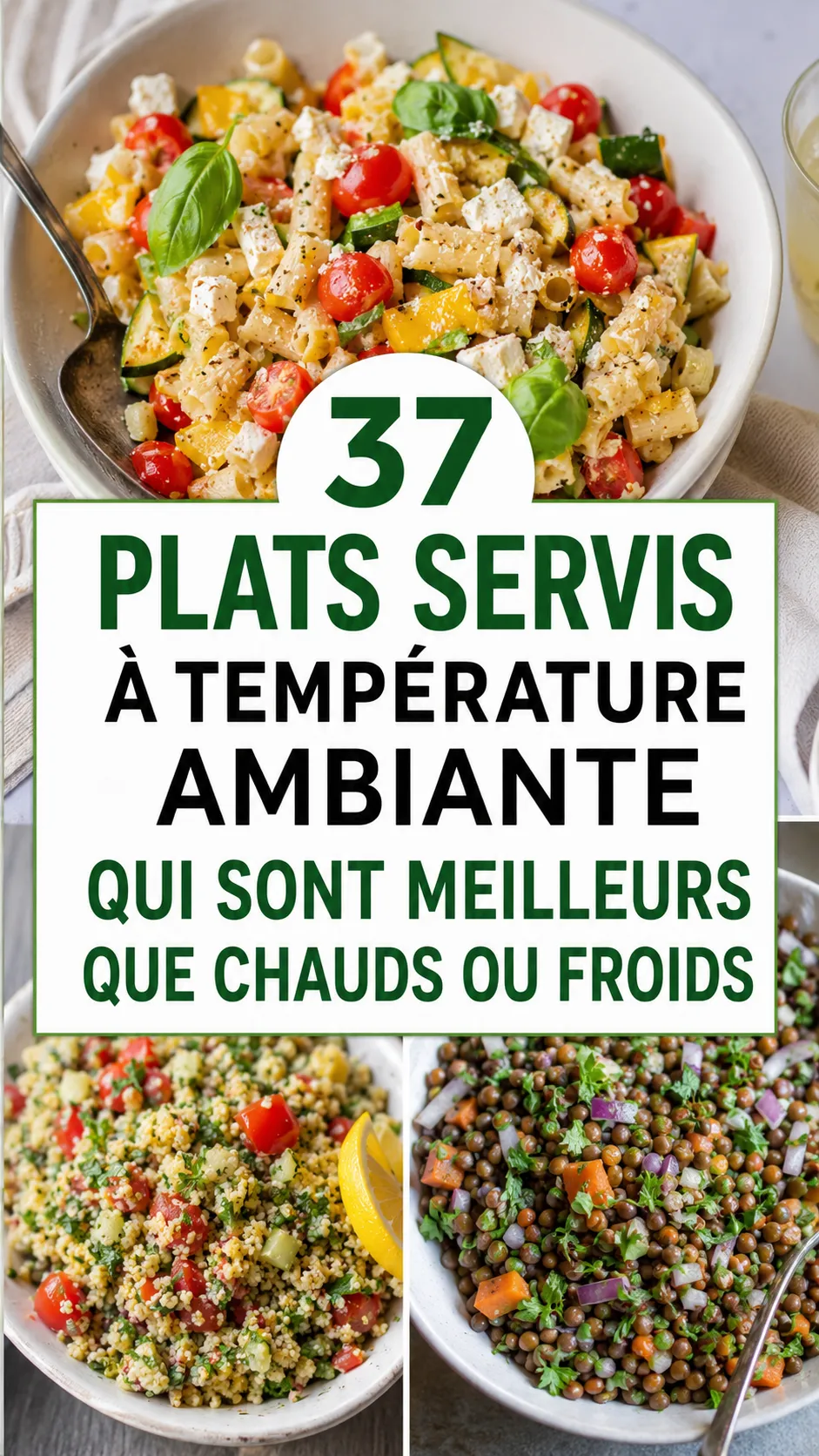 37 Plats Servis À Température Ambiante Qui Sont Meilleurs Que Chauds Ou Froids