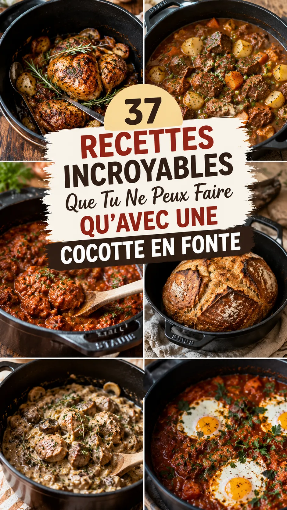 37 Recettes Incroyables À La Cocotte En Fonte (Pain, Plats, Desserts)
