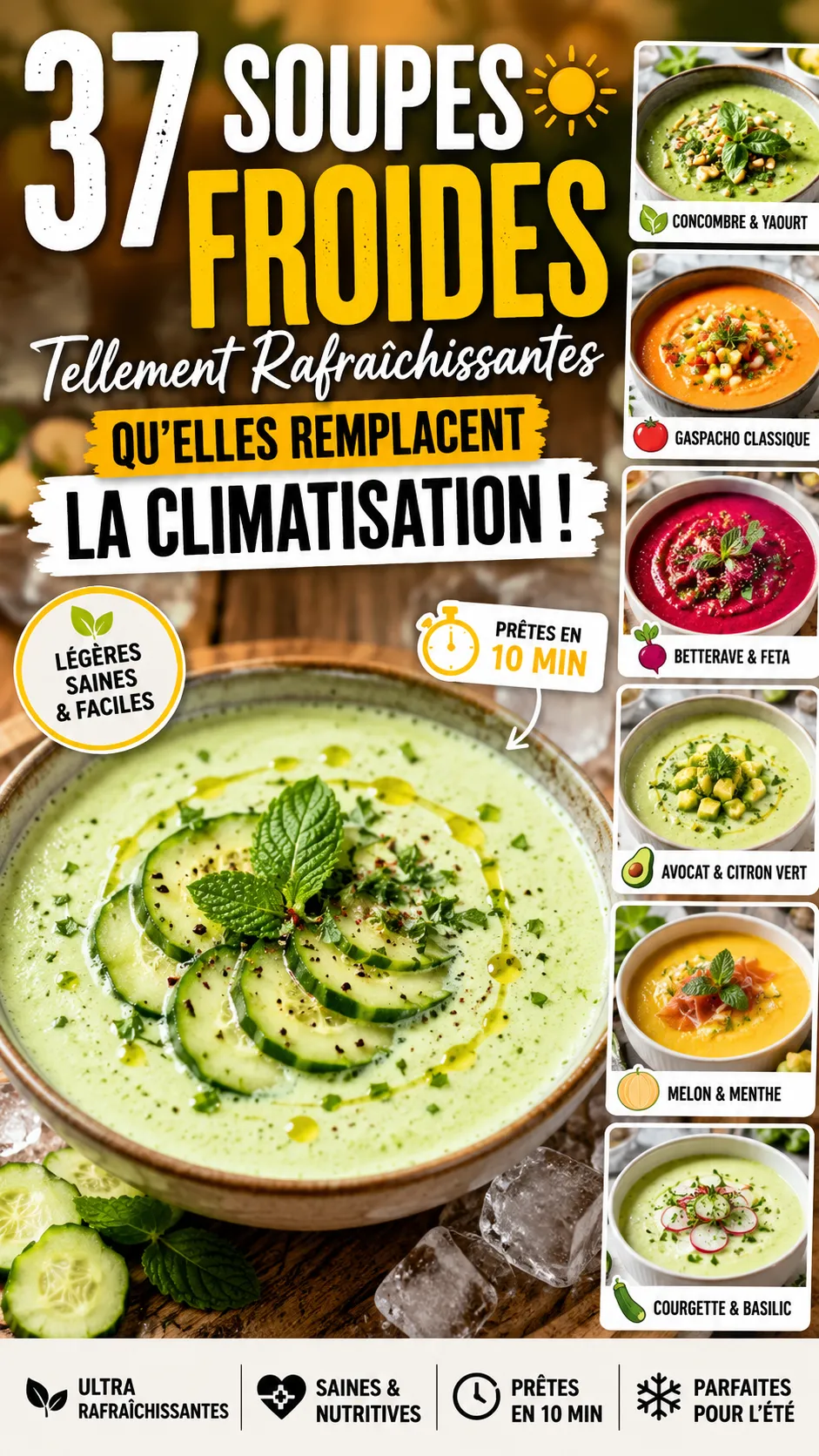 37 Soupes Froides Tellement Rafraîchissantes Qu'elles Remplacent La Climatisation