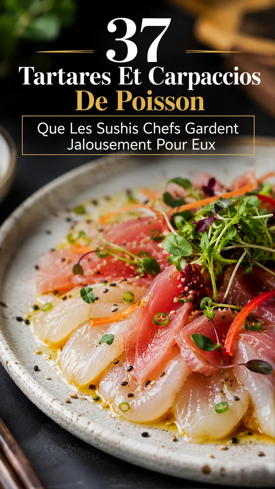 37 Tartares Et Carpaccios De Poisson (recettes secrètes des sushis chefs)