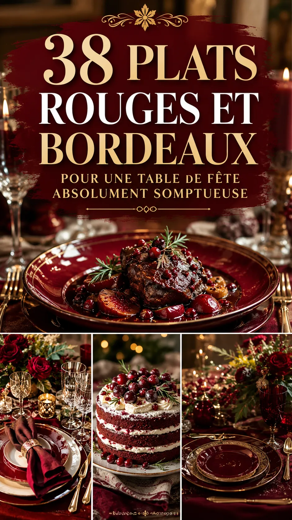 38 Plats Rouges Et Bordeaux Pour Une Table De Fête Absolument Somptueuse