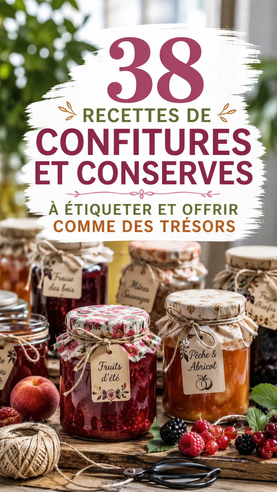 38 Recettes De Confitures Et Conserves À Étiqueter Et Offrir Comme Des Trésors (cadeau gourmand)