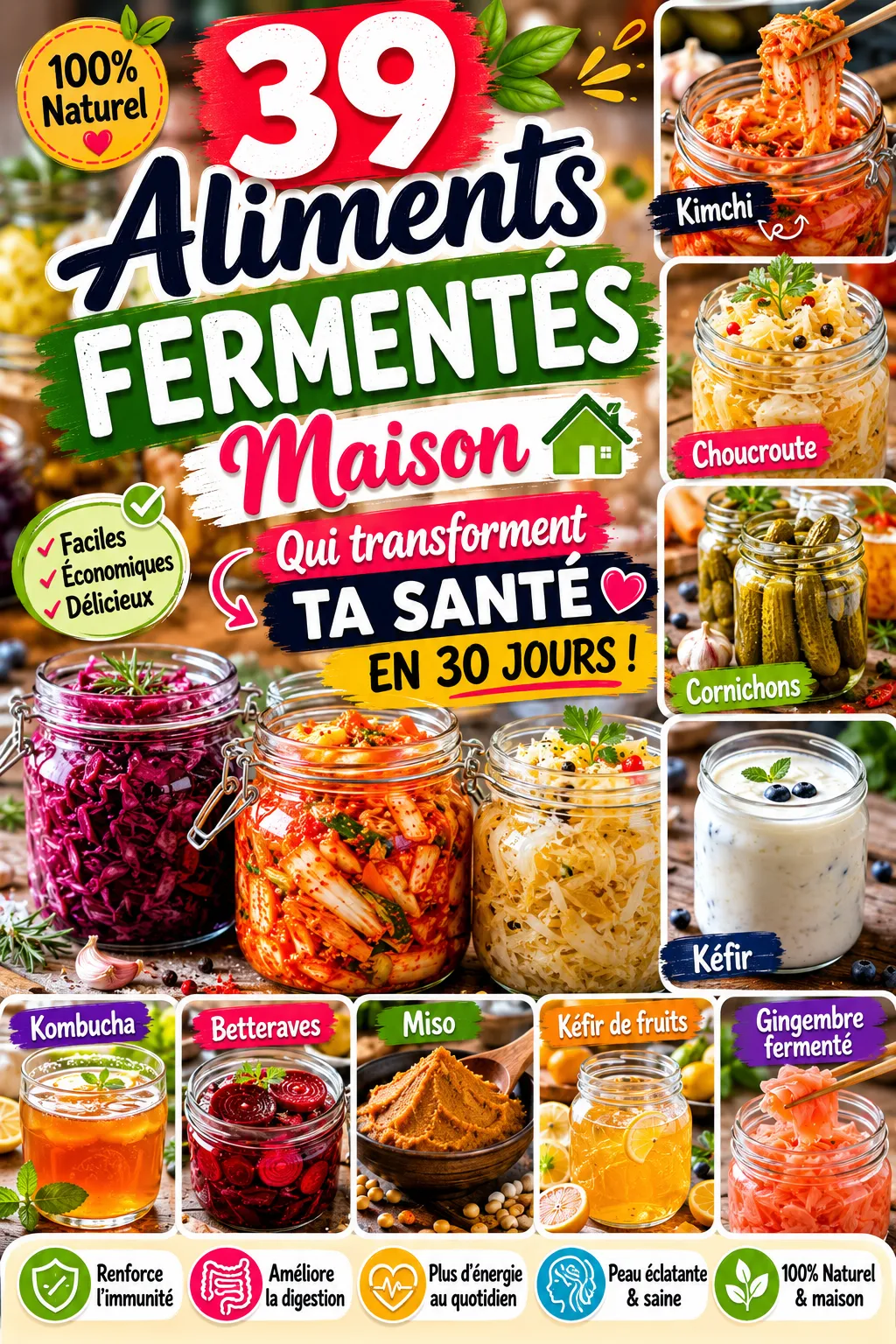 39 Aliments Fermentés Maison Qui Transforment Ta Santé En 30 Jours
