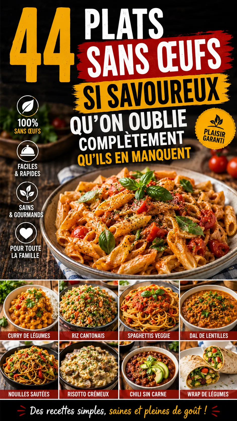 44 Plats Sans Œufs Si Savoureux Qu'on Oublie Complètement Qu'ils En Manquent
