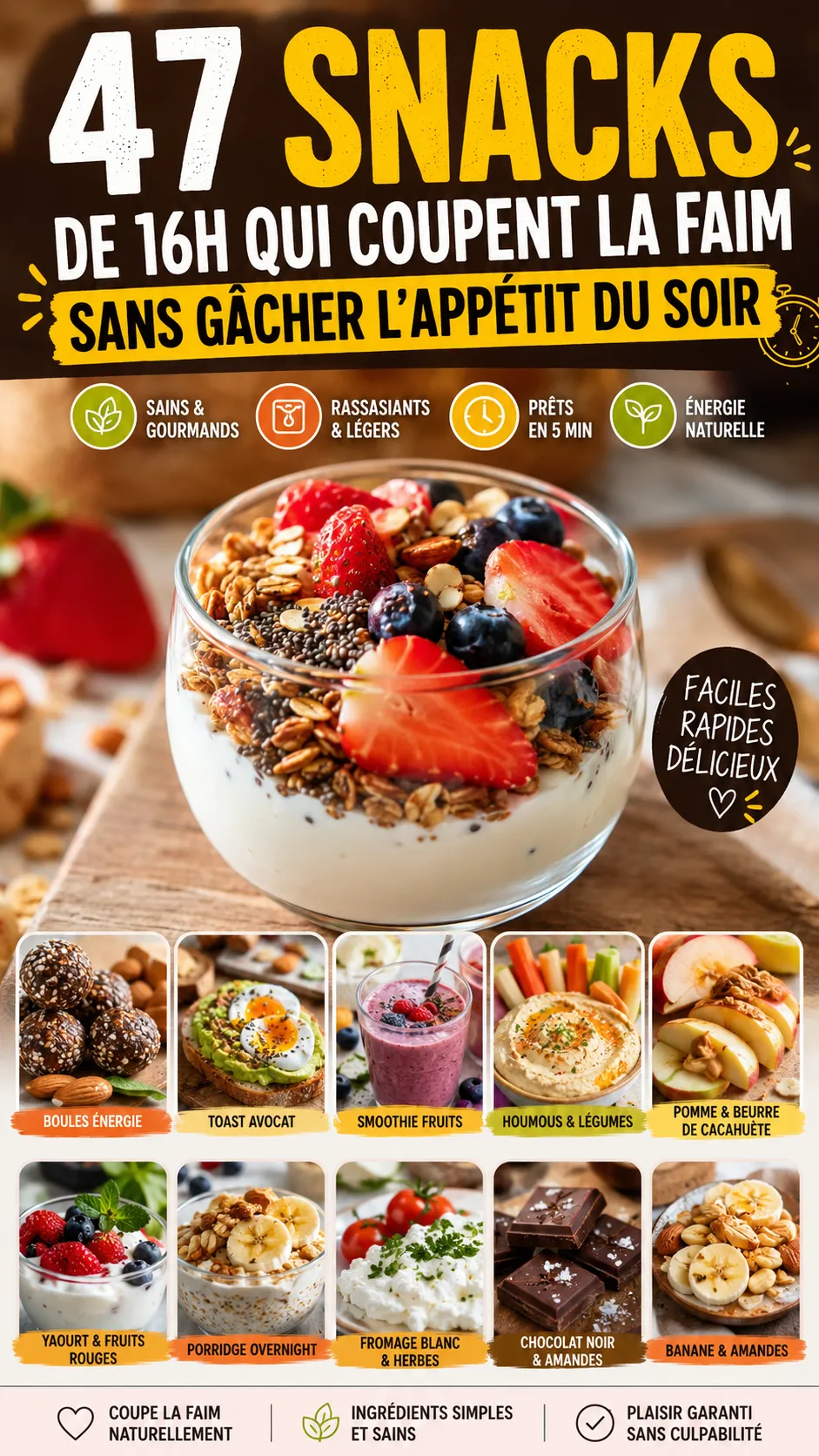 47 Snacks De 16h Qui Coupent La Faim Sans Gâcher L'appétit Du Soir