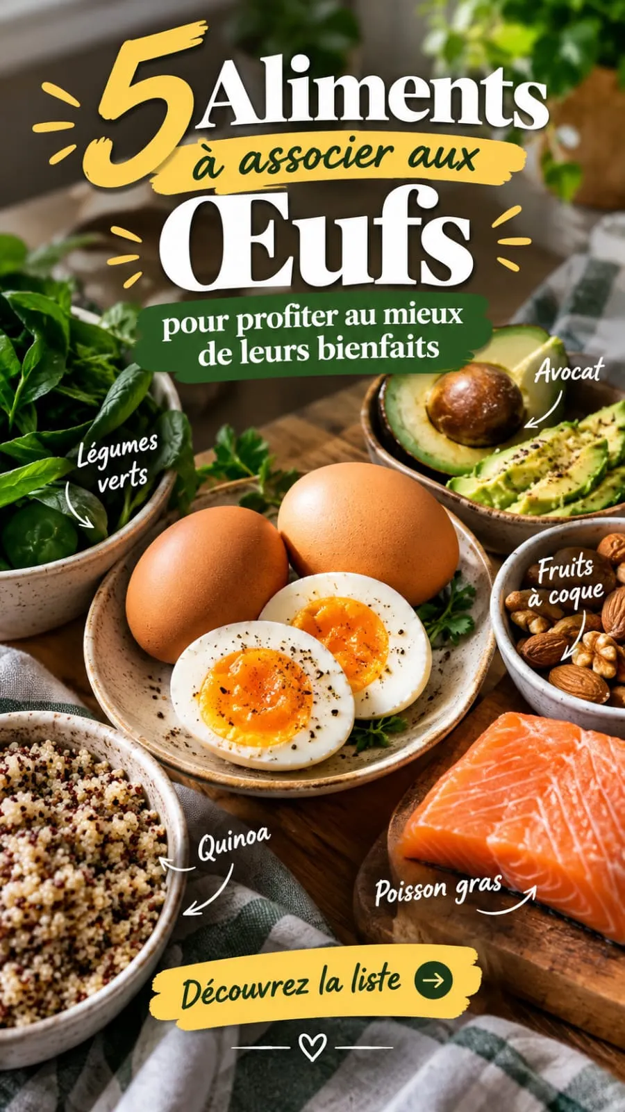 5 aliments à associer aux œufs pour profiter au mieux de leurs bienfaits