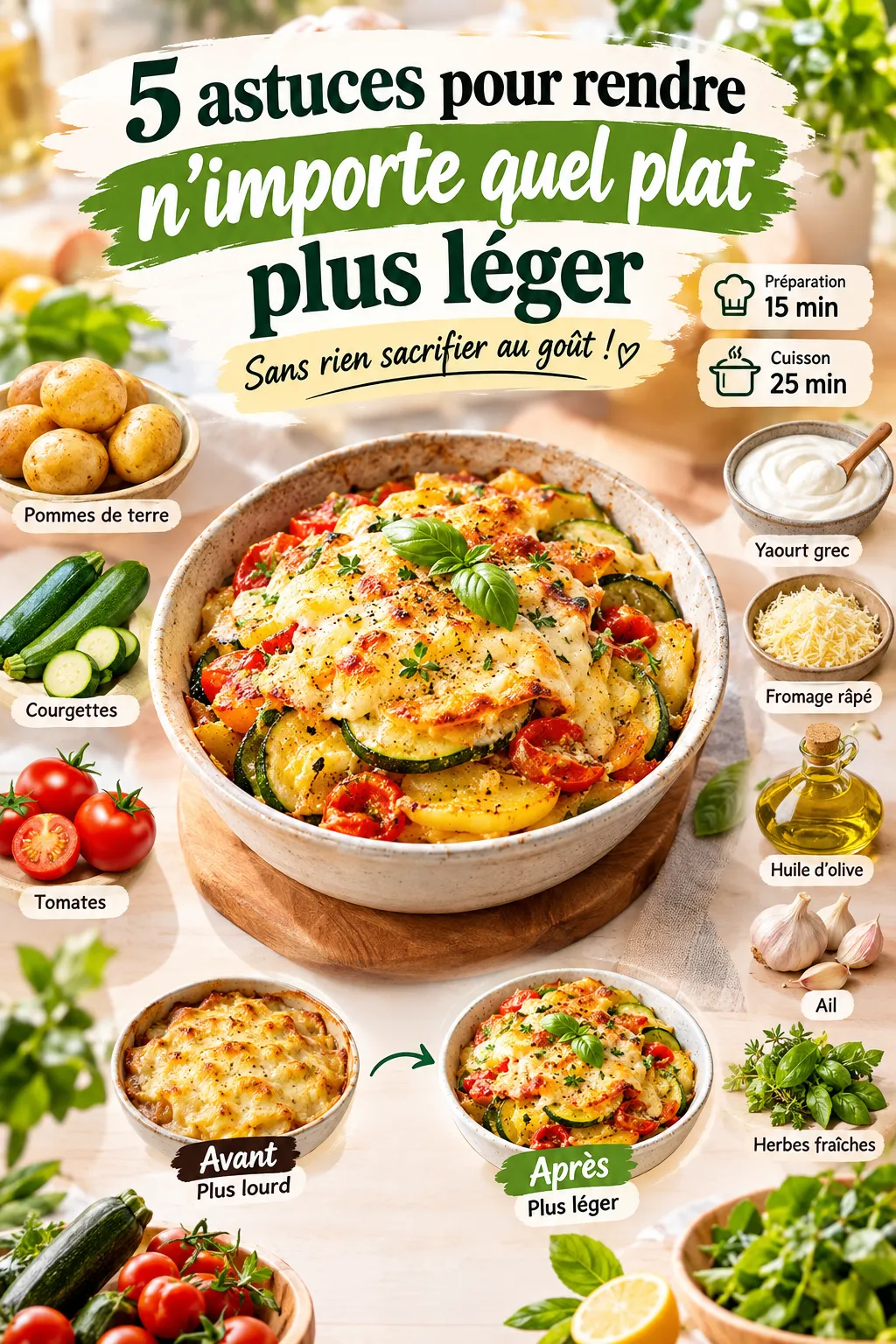5 astuces pour rendre n'importe quel plat plus léger (sans rien sacrifier au goût)
