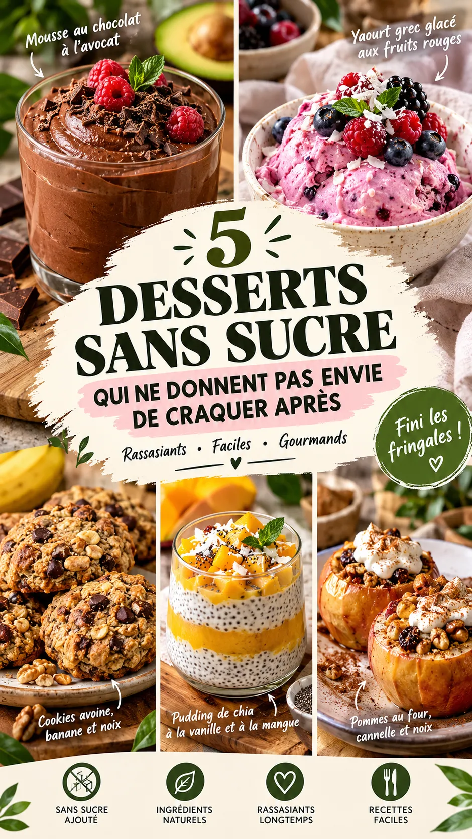 5 desserts sans sucre qui ne donnent pas envie de craquer après