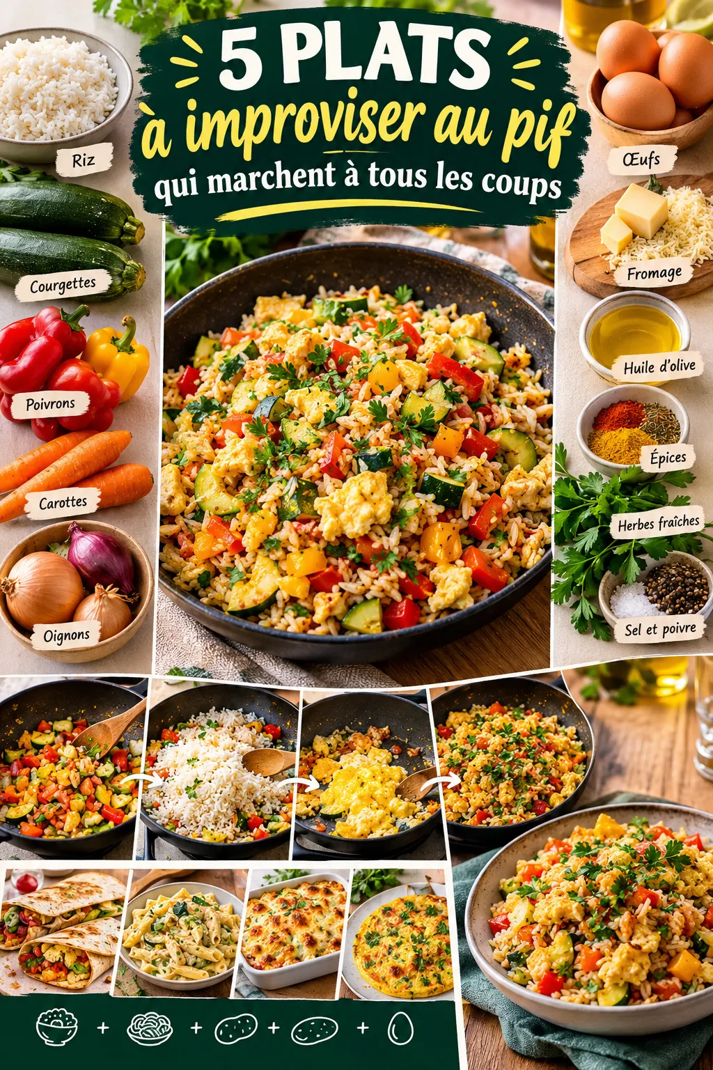5 plats à improviser au pif qui marchent à tous les coups
