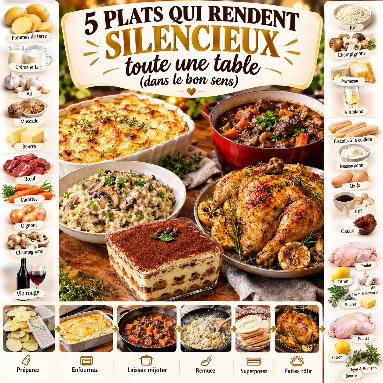 5 plats qui rendent silencieux toute une table (dans le bon sens)