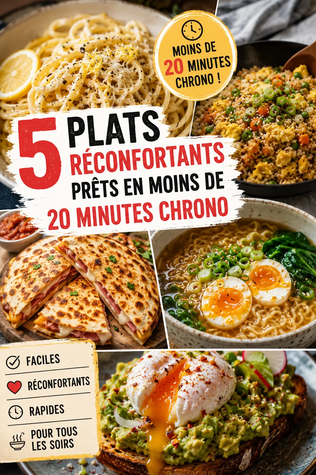 5 Plats Réconfortants Prêts En Moins De 20 Minutes Chrono