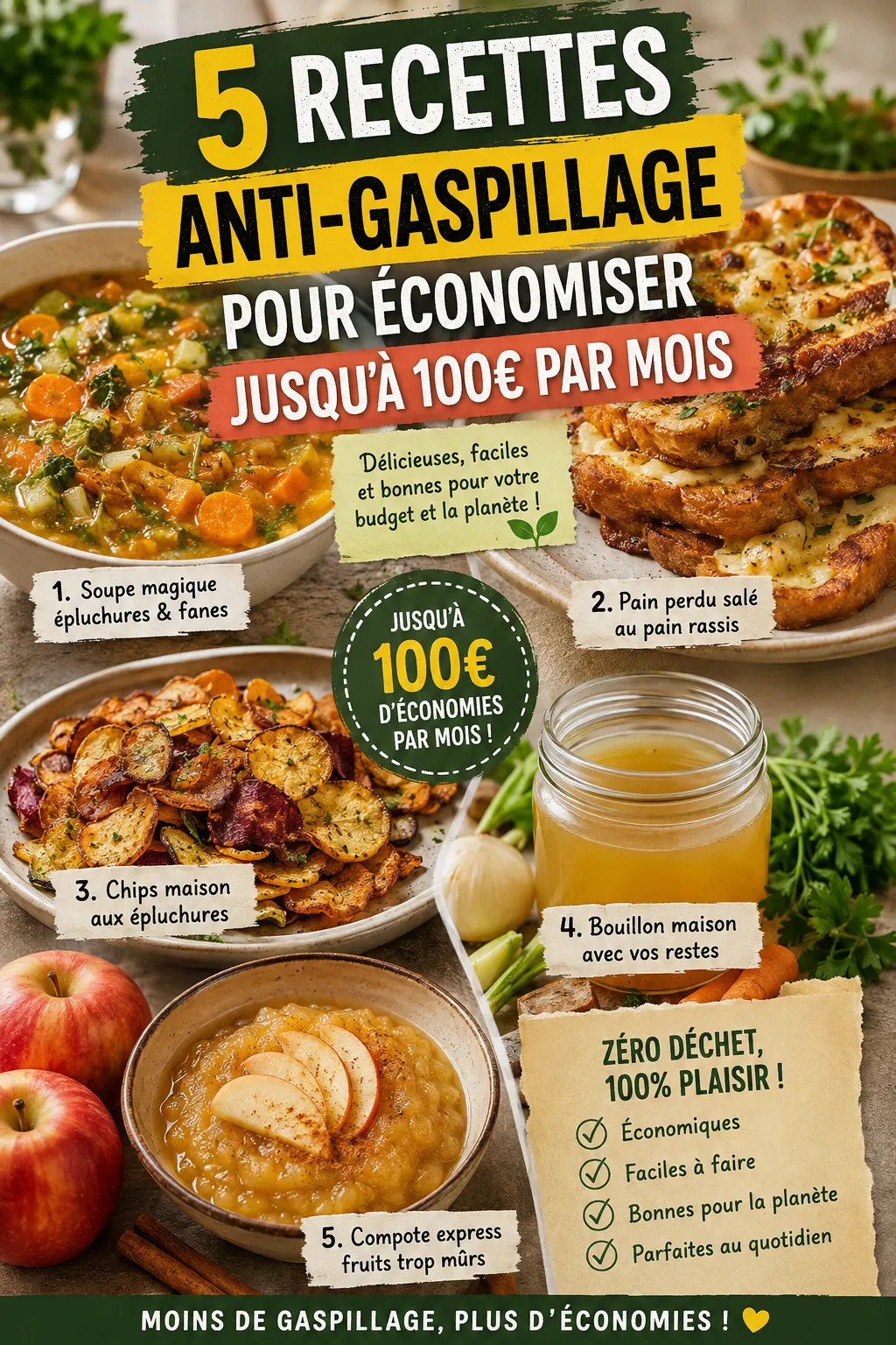 5 Recettes Anti-Gaspillage Pour Économiser Jusqu'à 100 € Par Mois