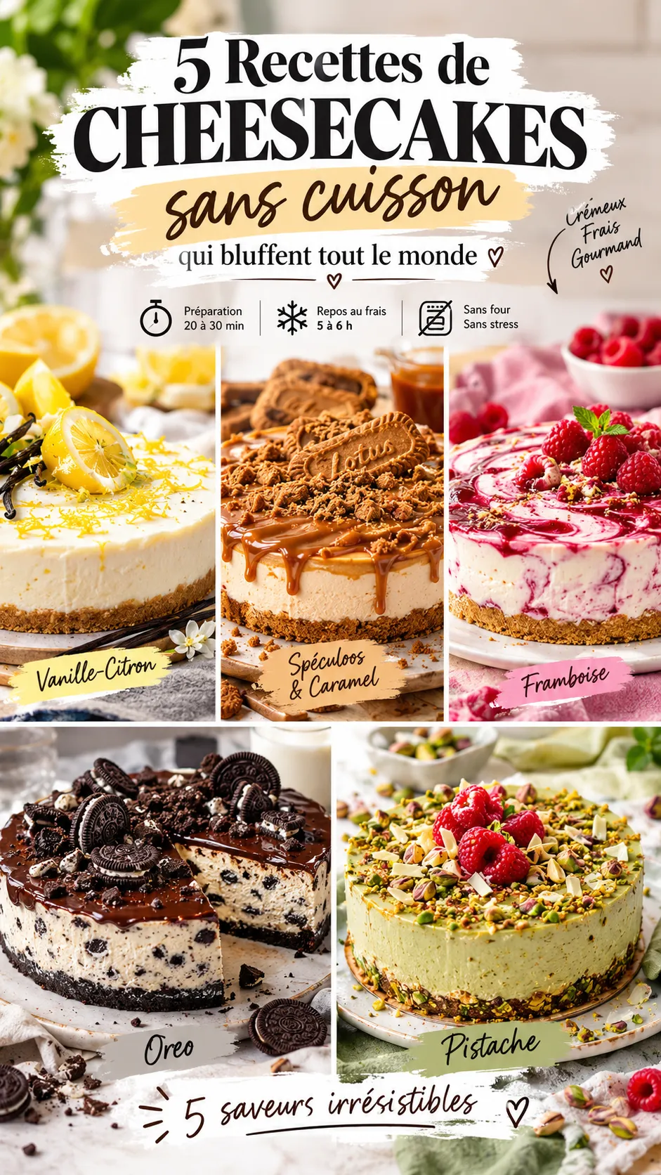 5 recettes de cheesecakes sans cuisson qui bluffent tout le monde