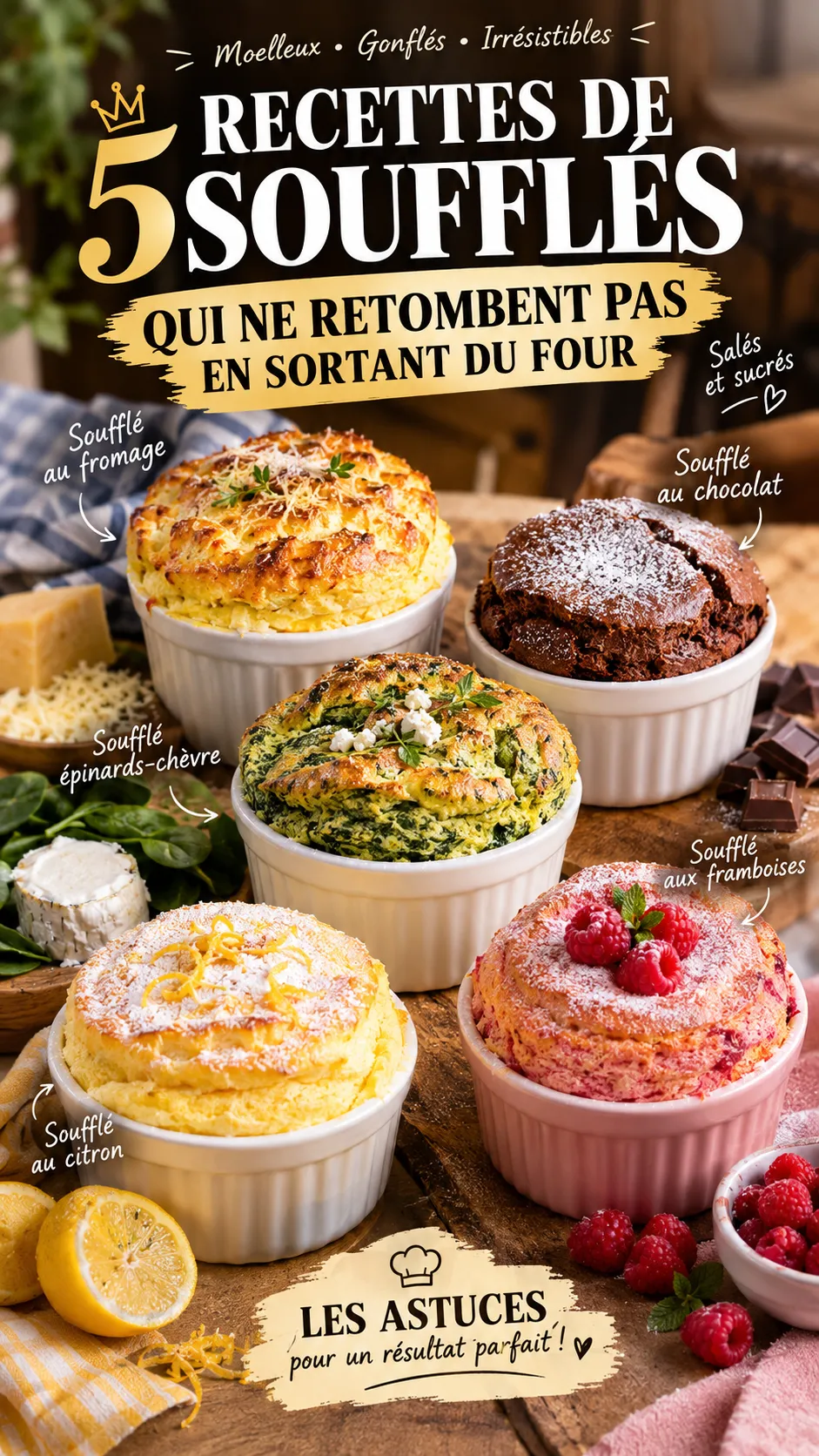 5 recettes de soufflés qui ne retombent pas en sortant du four