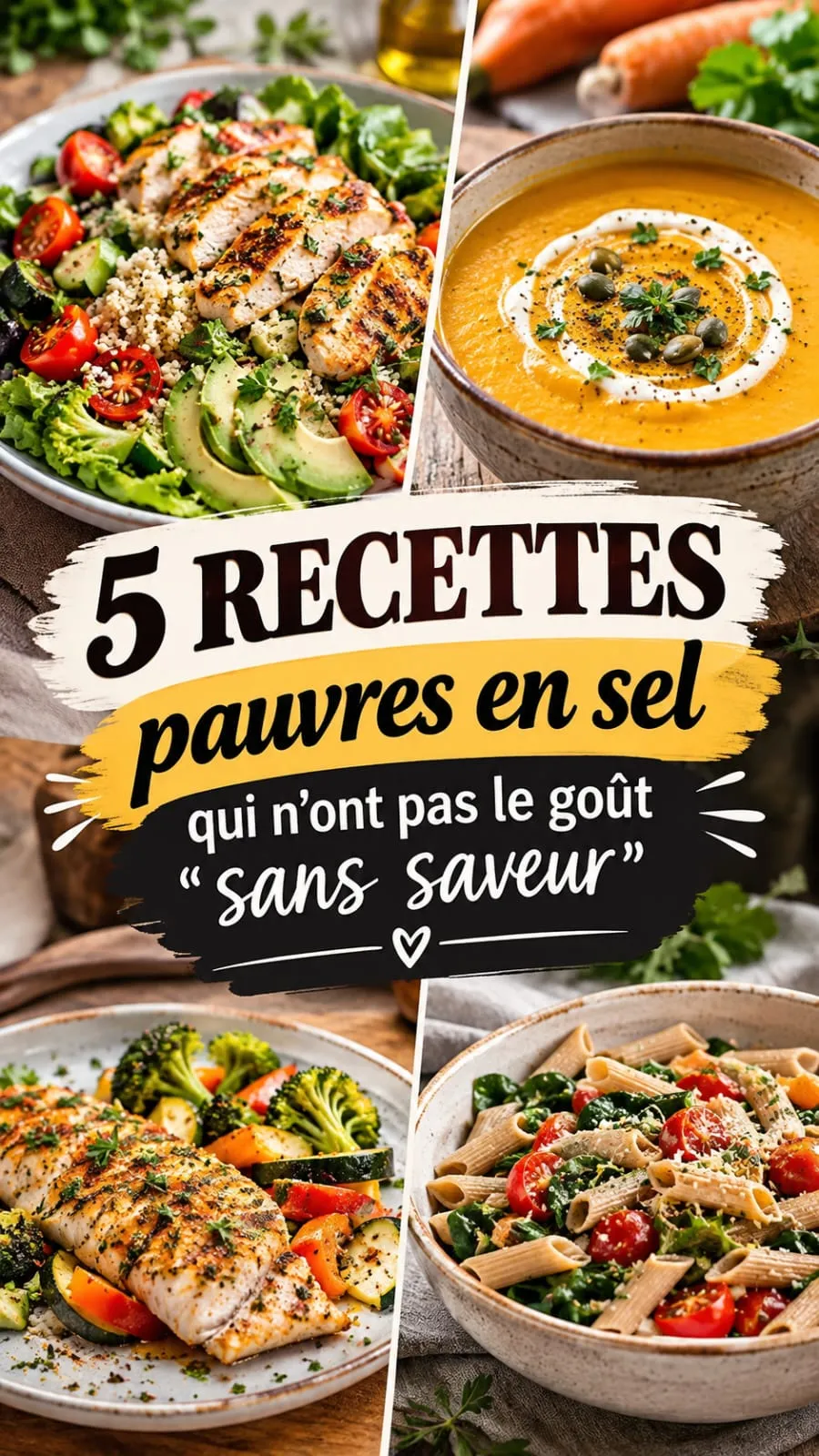 5 recettes pauvres en sel qui n'ont pas le goût « sans saveur »