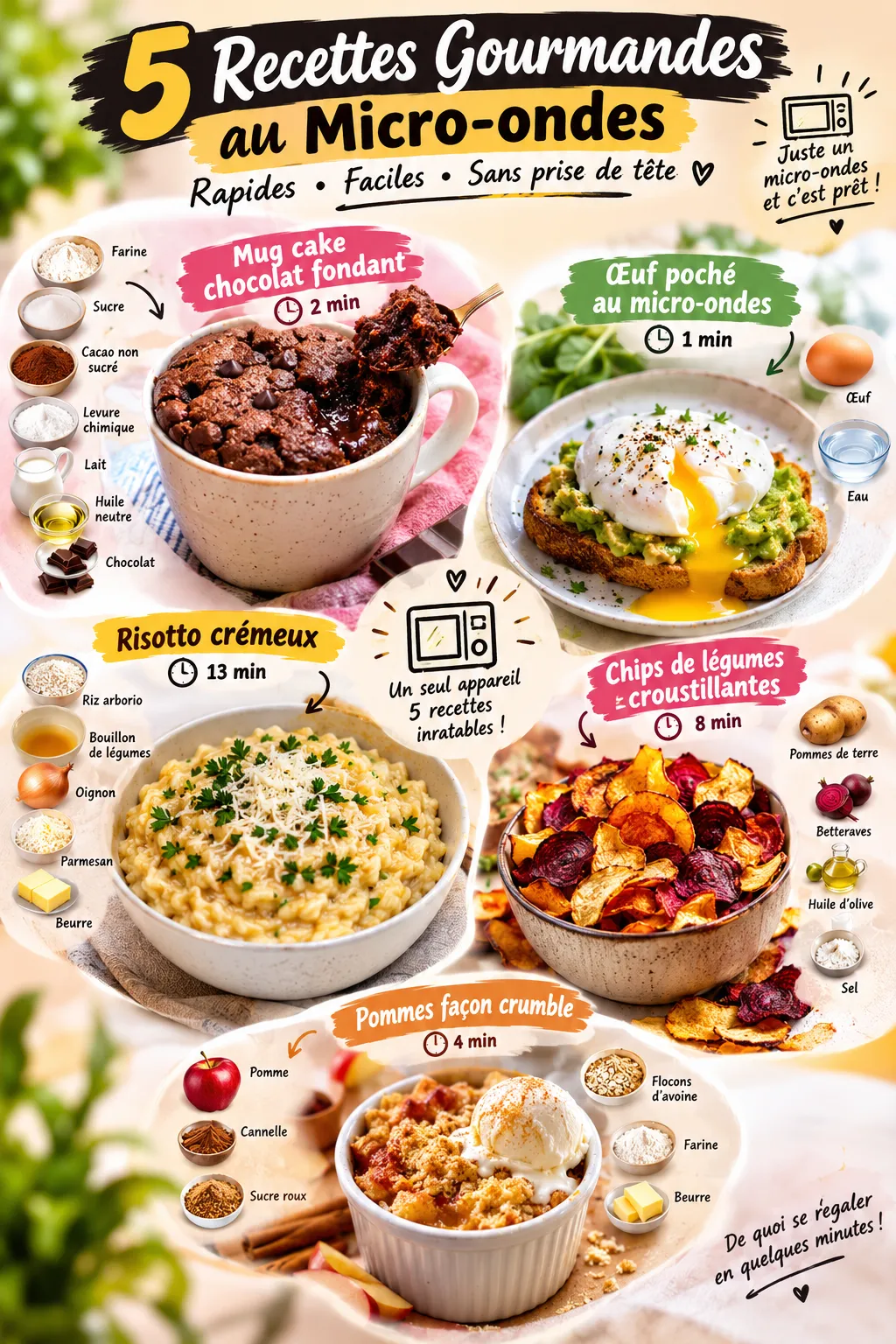 5 recettes qui ne demandent qu'un micro-ondes (rapides et sans prise de tête)