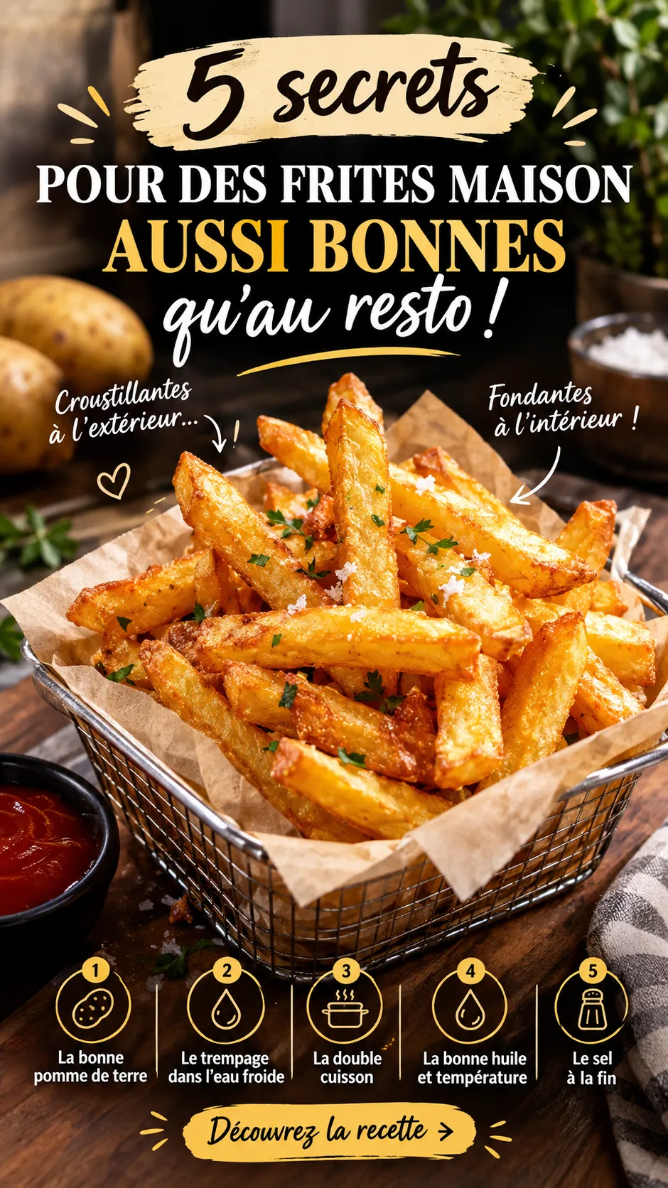 5 secrets pour des frites maison aussi bonnes qu'au resto