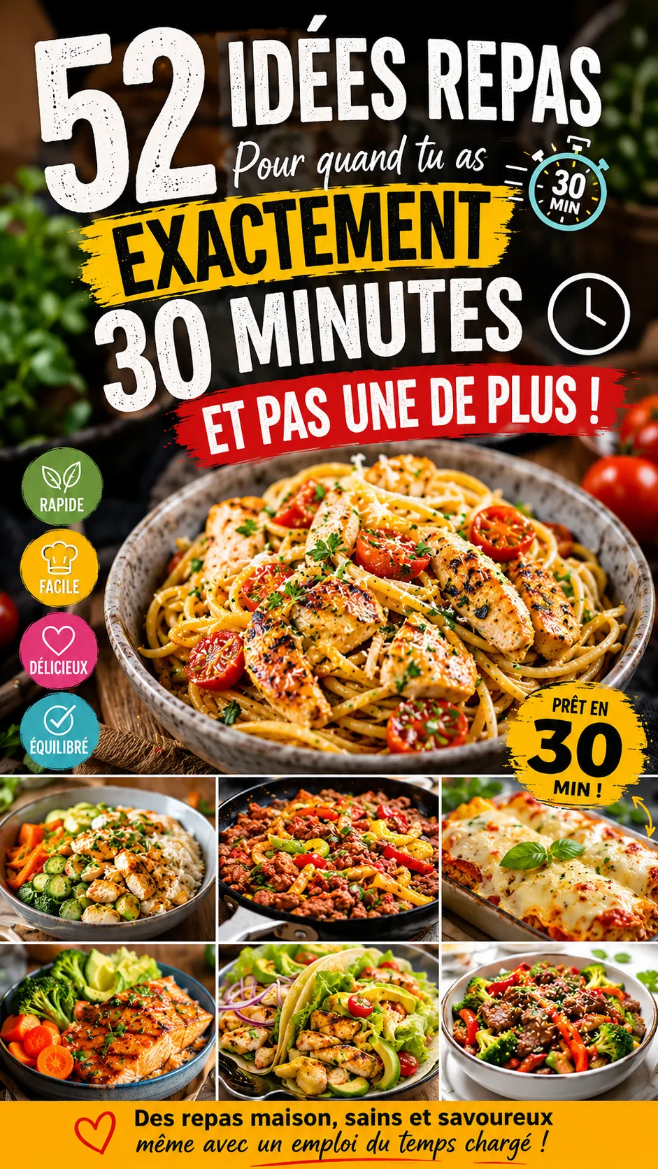 52 Idées Repas Pour Quand Tu as Exactement 30 Minutes Et Pas Une De Plus