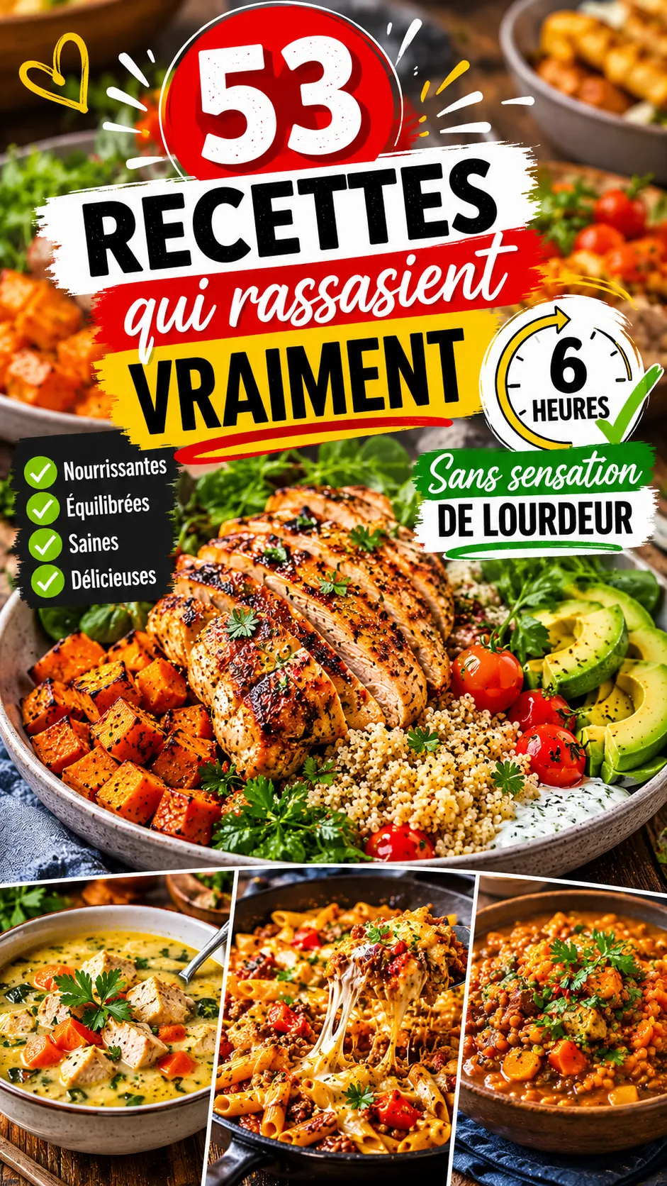 53 Recettes Qui Rassasient Vraiment Pour 6 Heures Sans Sensation De Lourdeur
