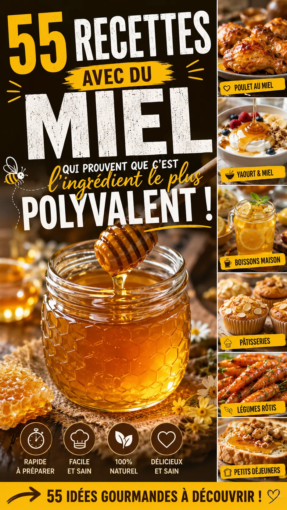 55 Recettes Avec Du Miel Qui Prouvent Que C'est L'ingrédient Le Plus Polyvalent