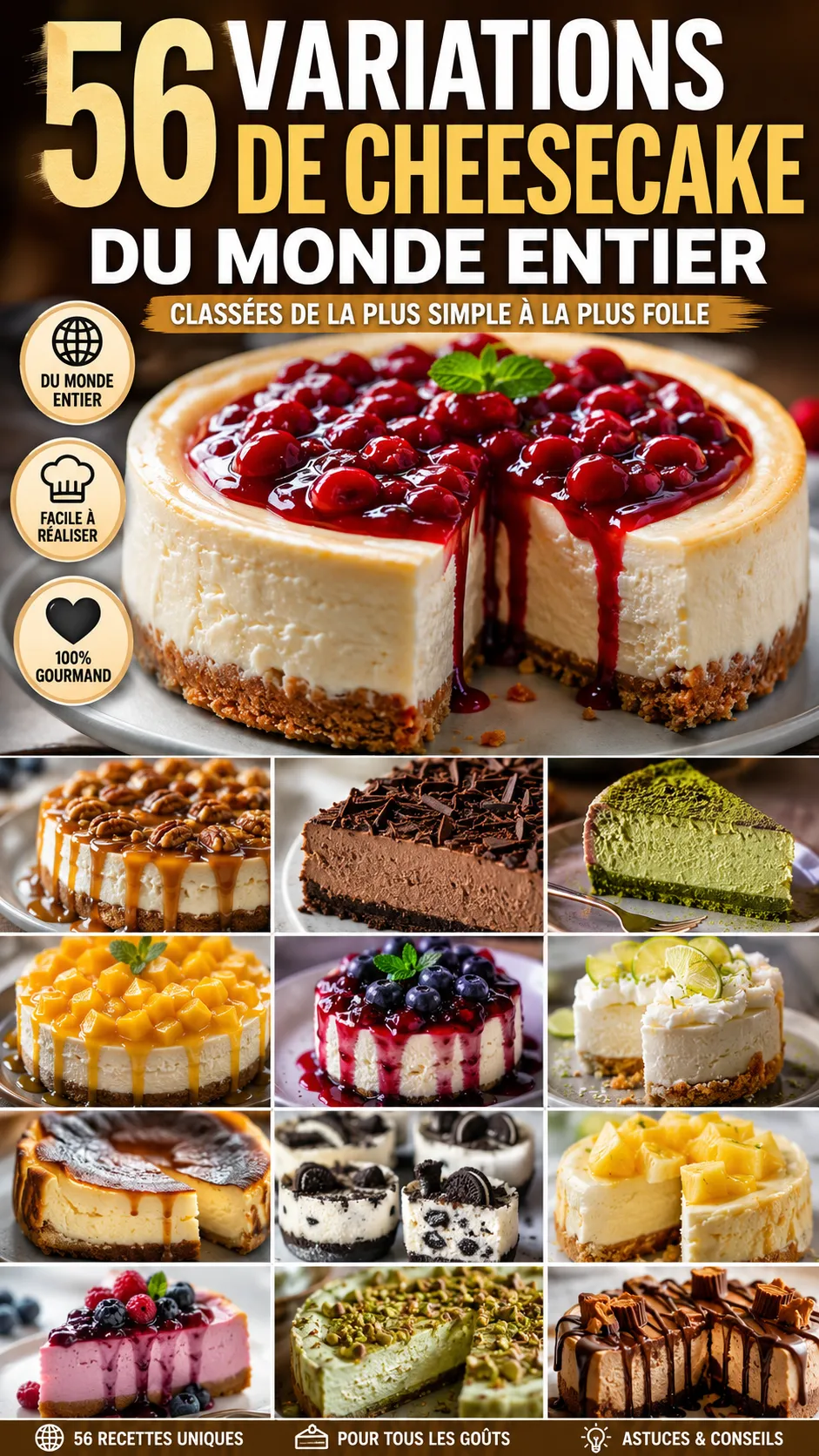 56 Variations De Cheesecake Du Monde Entier Classées De La Plus Simple À La Plus Folle