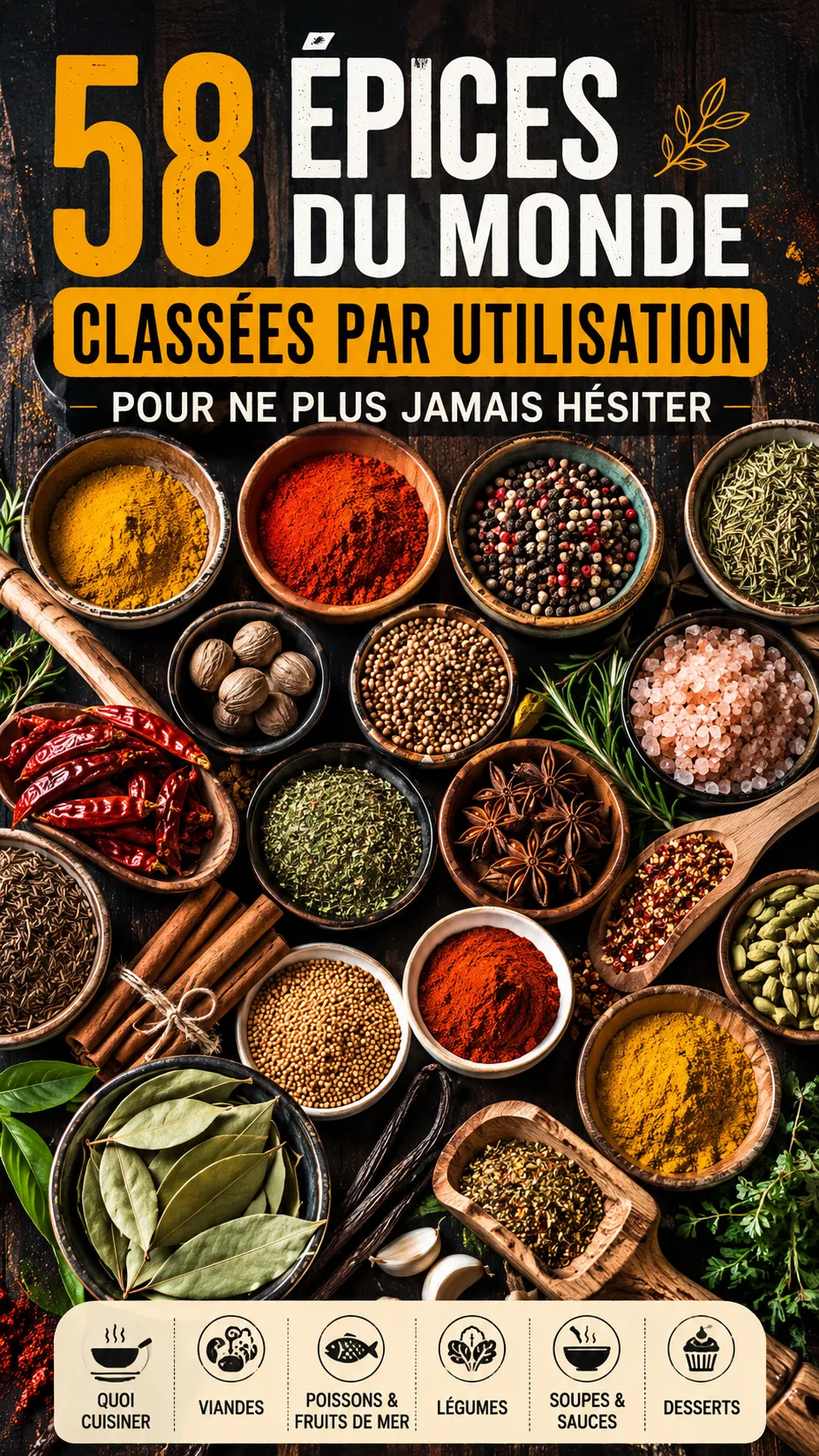 58 Épices Du Monde Classées Par Utilisation Pour Ne Plus Jamais Hésiter (guide saveurs & astuces)