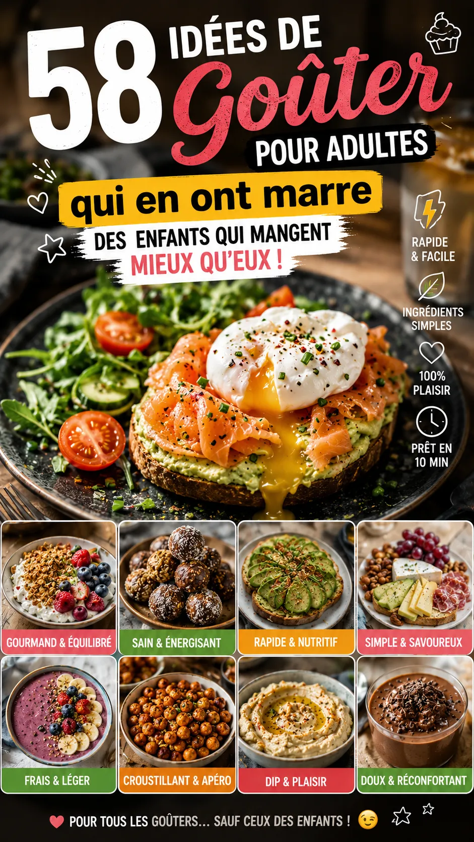 58 Idées De Goûter Pour Adultes Qui En Ont Marre Des Enfants Qui Mangent Mieux Qu'eux