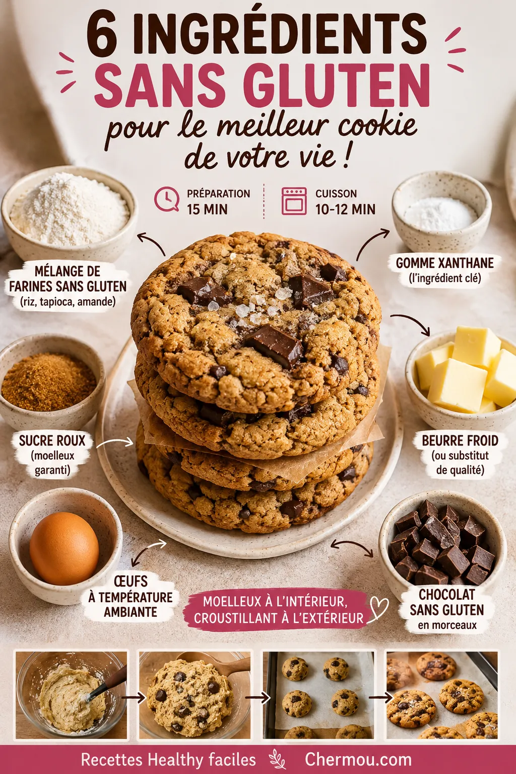 6 Ingrédients Sans Gluten pour le Meilleur Cookie de Votre Vie
