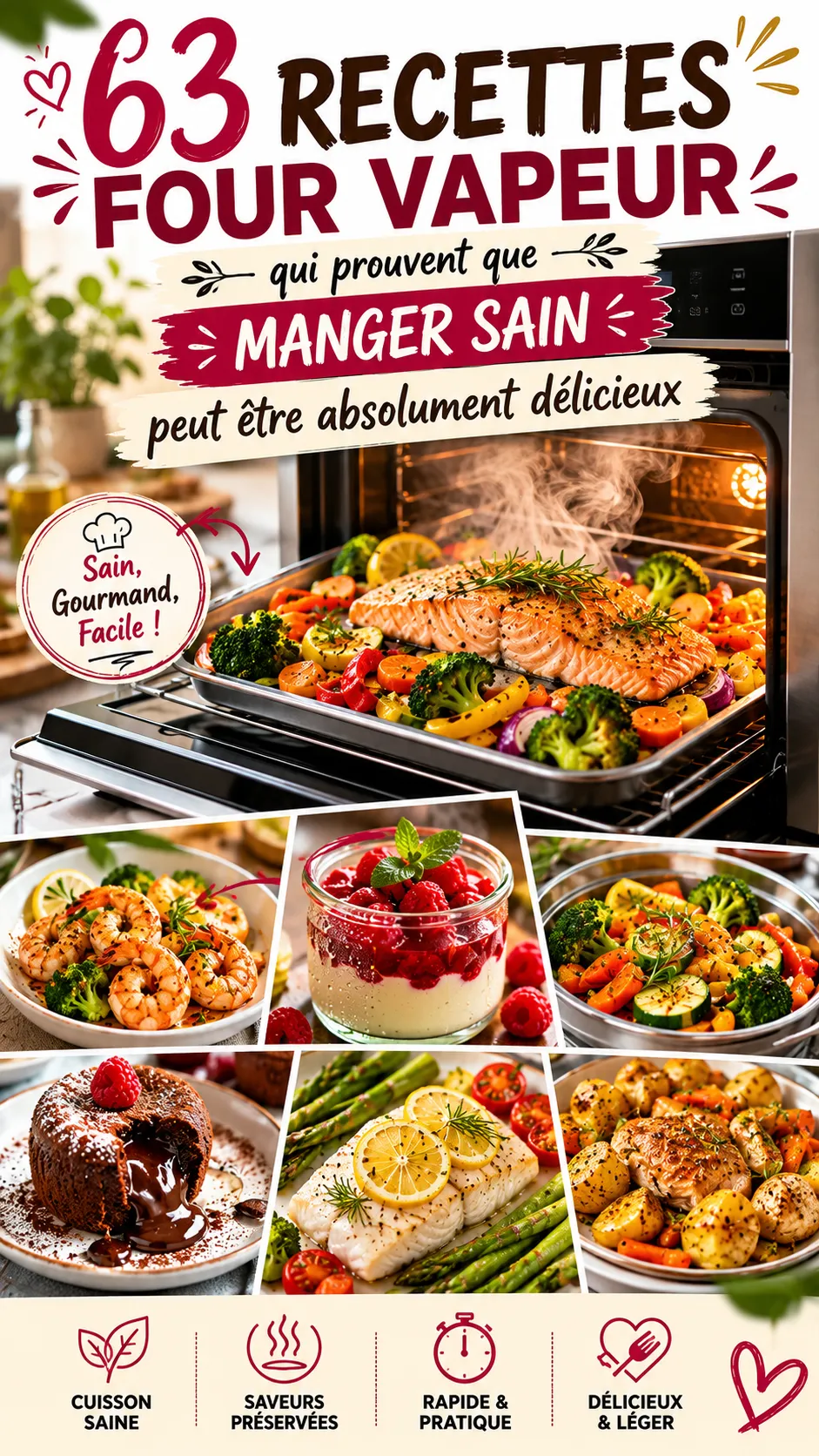 63 Recettes Four Vapeur Qui Prouvent Que Manger Sain Peut Être Absolument Délicieux
