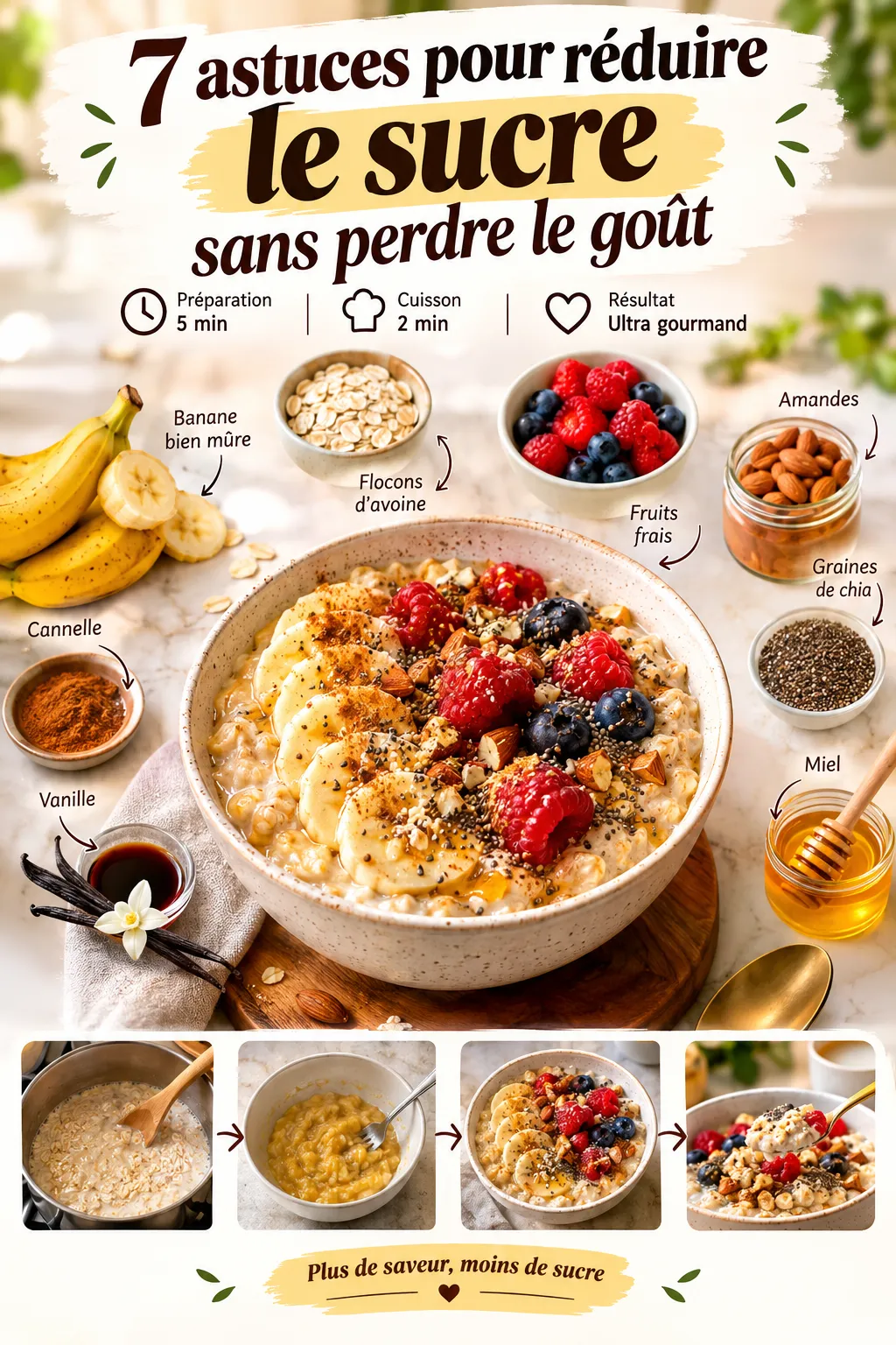 7 astuces pour réduire le sucre sans perdre le goût