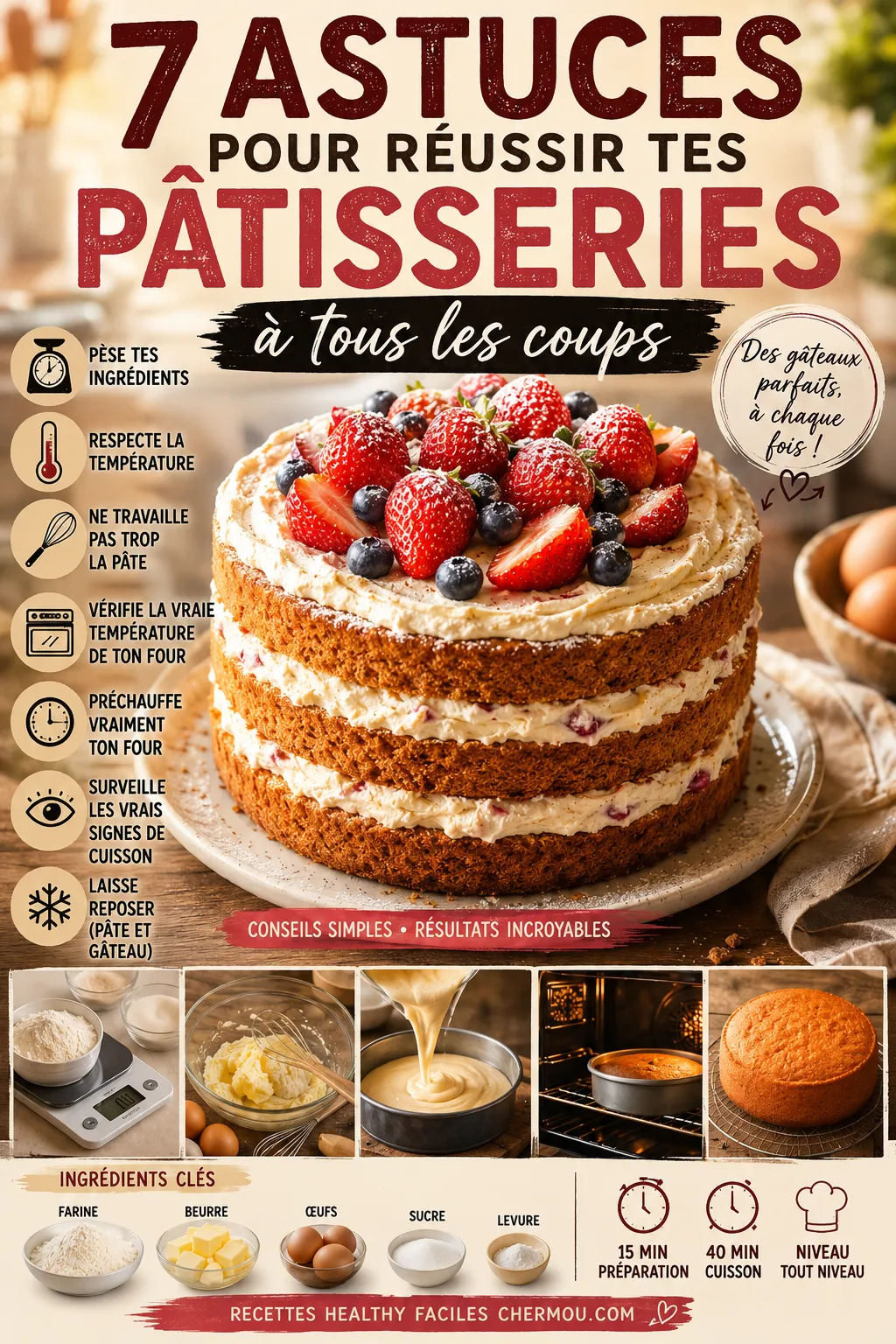 7 astuces pour réussir tes pâtisseries à tous les coups