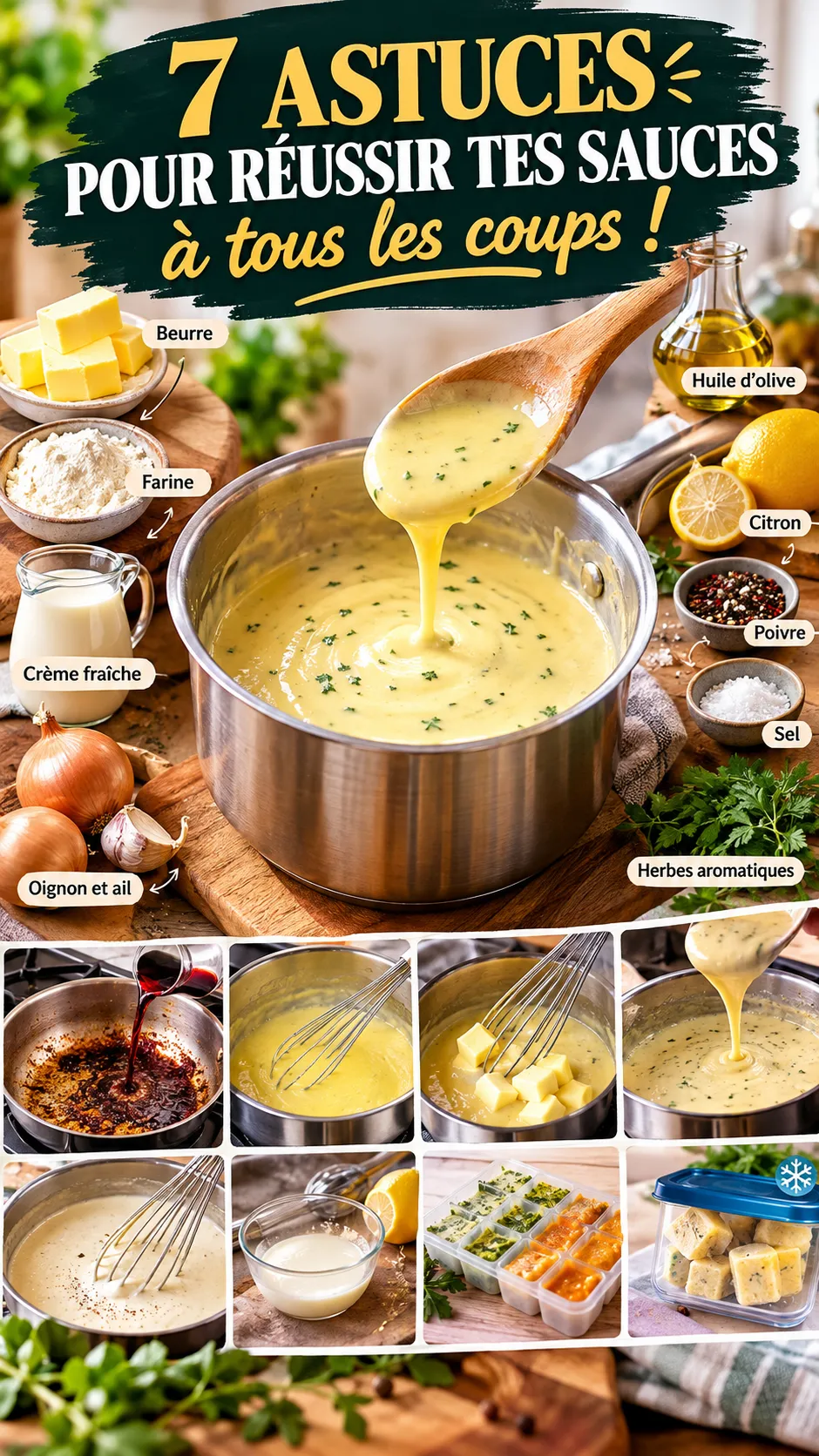 7 astuces pour réussir tes sauces à tous les coups