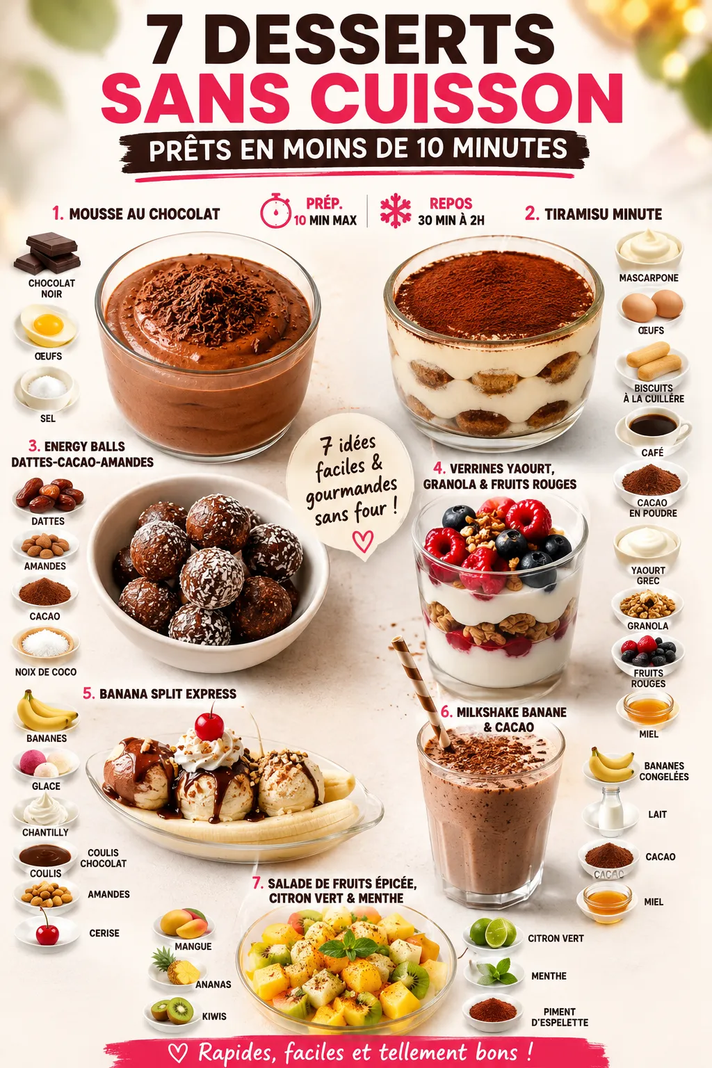 7 Desserts Sans Cuisson Prêts En Moins De 10 Minutes