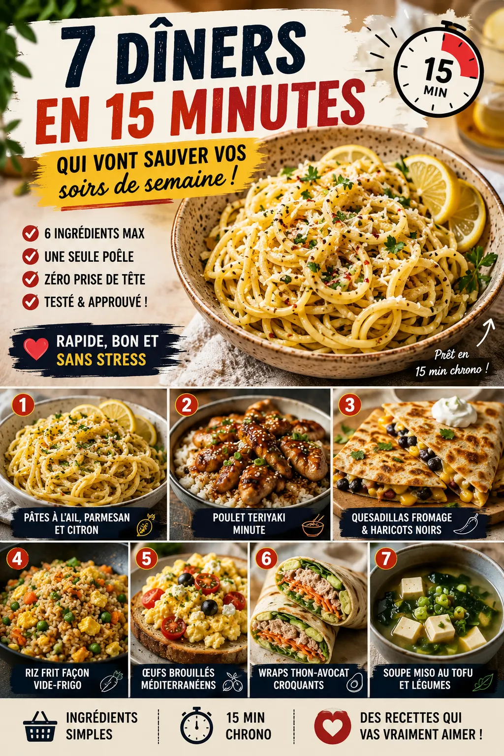 7 Dîners En 15 Minutes Qui Vont Sauver Vos Soirs De Semaine