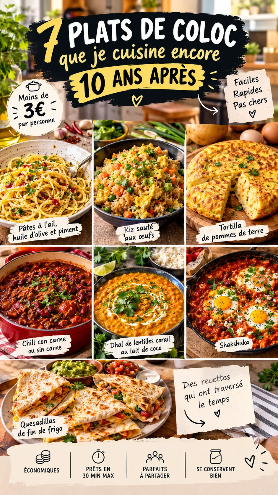 7 plats de coloc que je cuisine encore 10 ans après