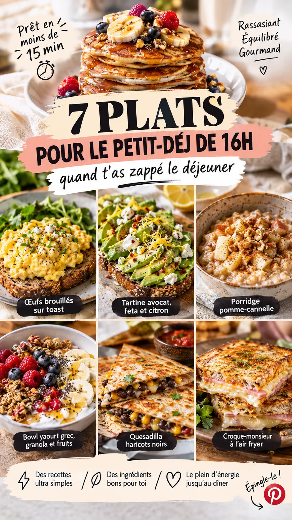 7 plats pour le petit-déj de 16h quand t'as zappé le déjeuner