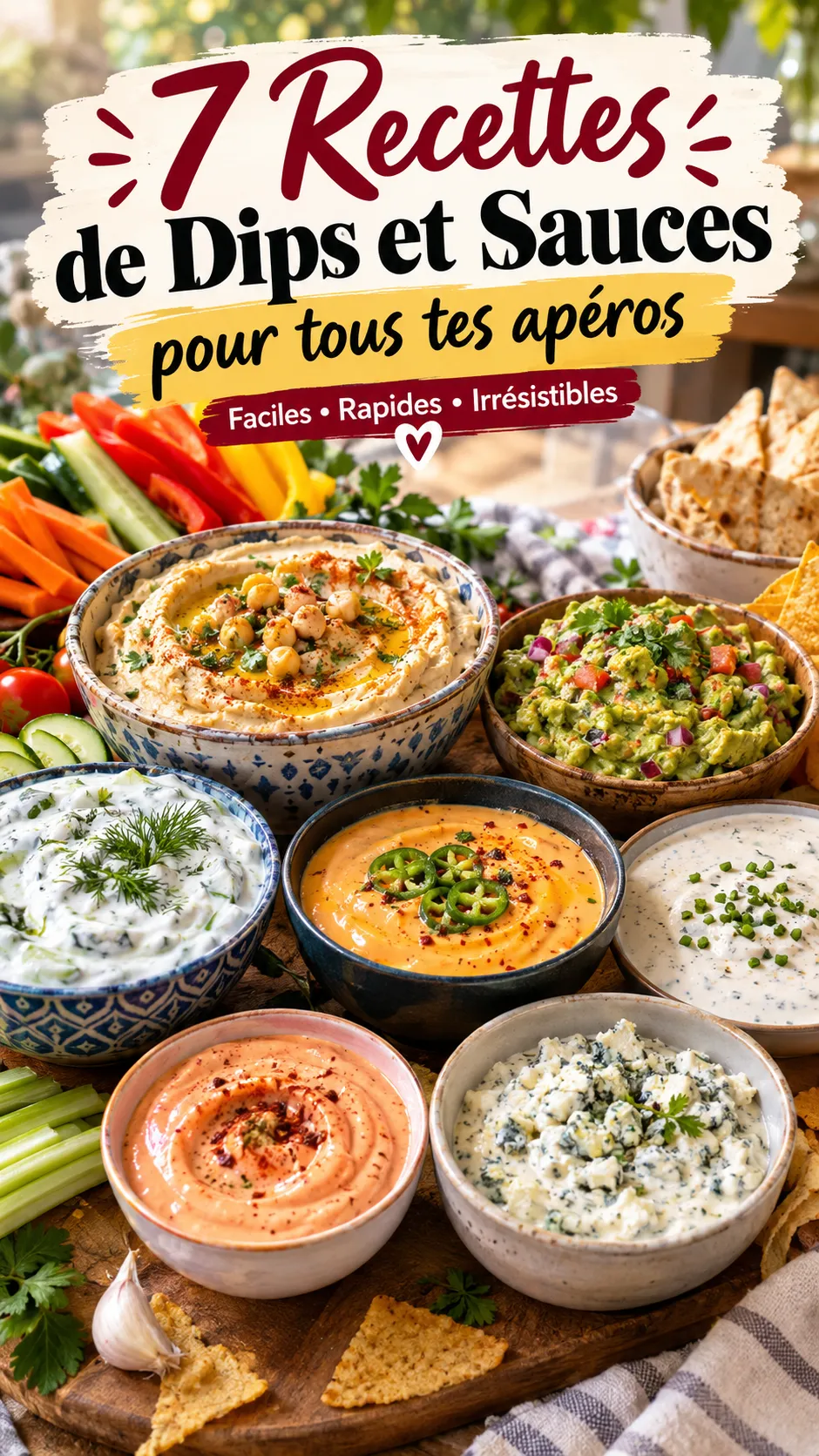 7 recettes de dips et sauces pour tous tes apéros