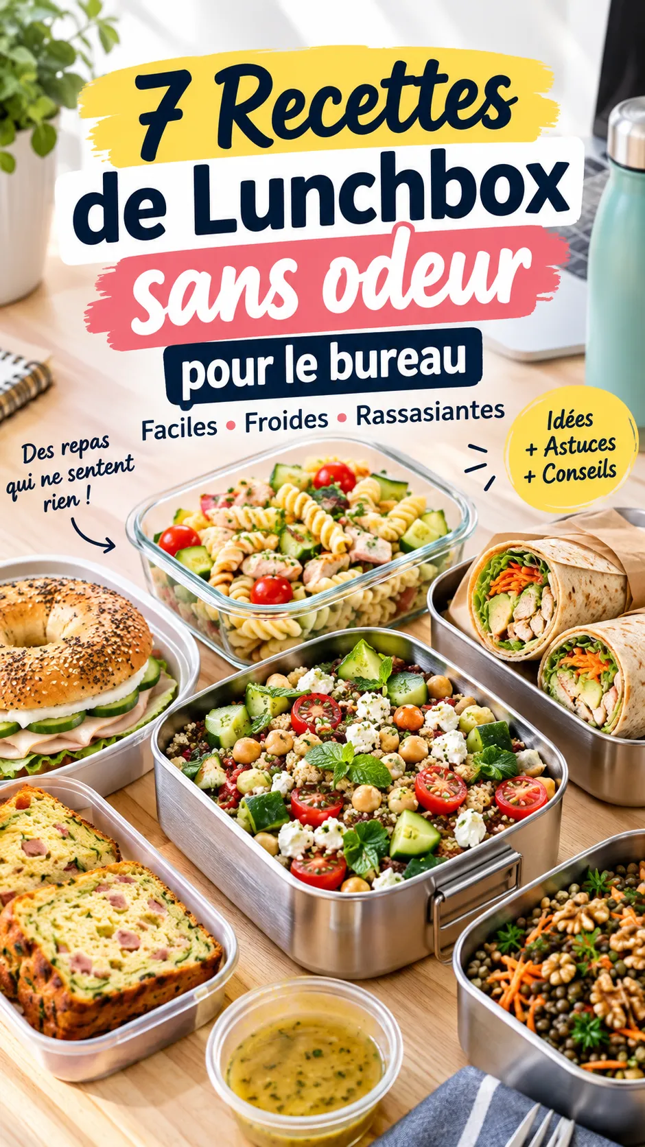 7 recettes de lunchbox sans odeur pour le bureau : faciles, froides et rassasiantes