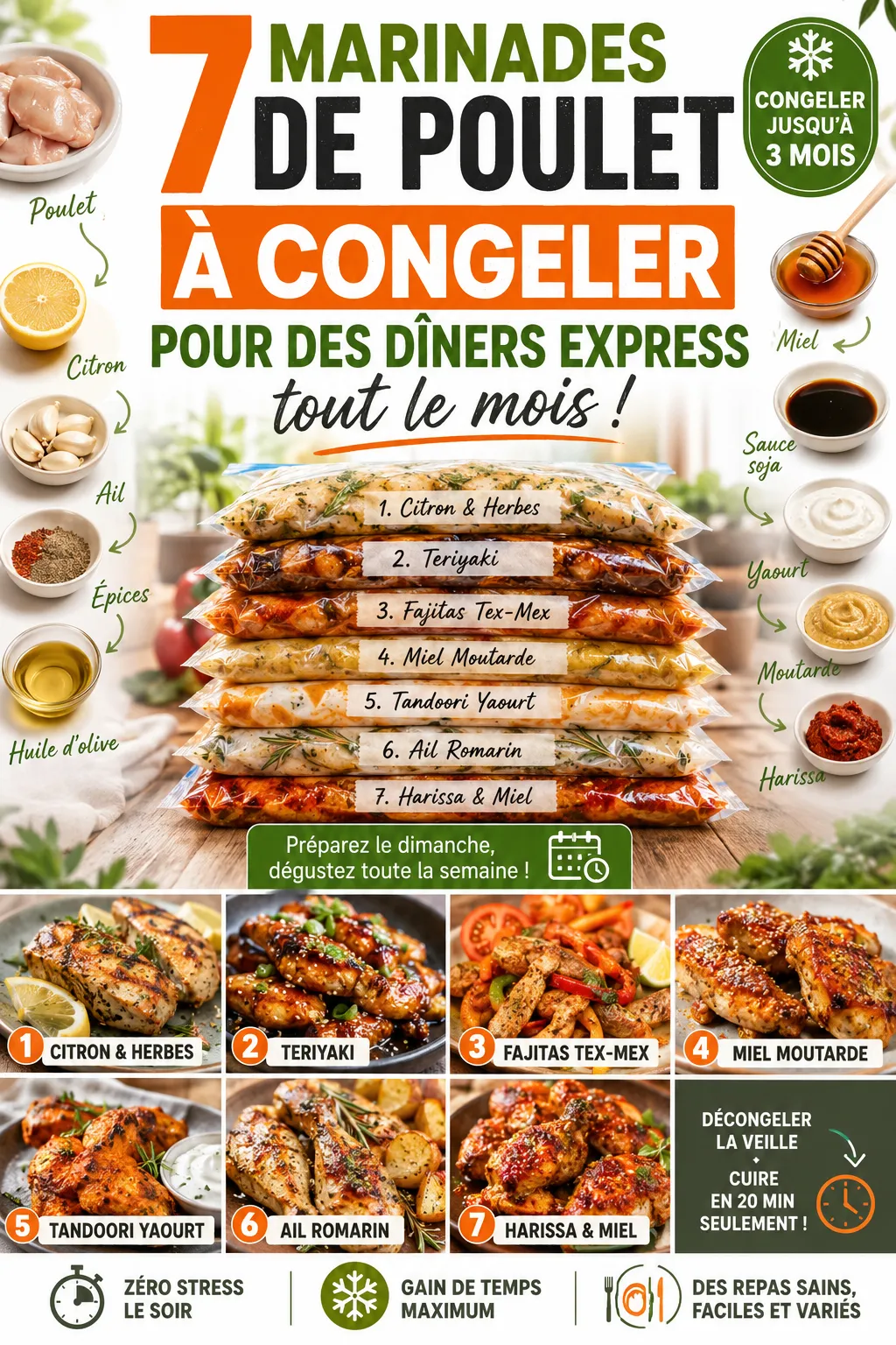 7 Recettes De Marinated Chicken À Congeler Pour Des Dîners Express Tout Le Mois