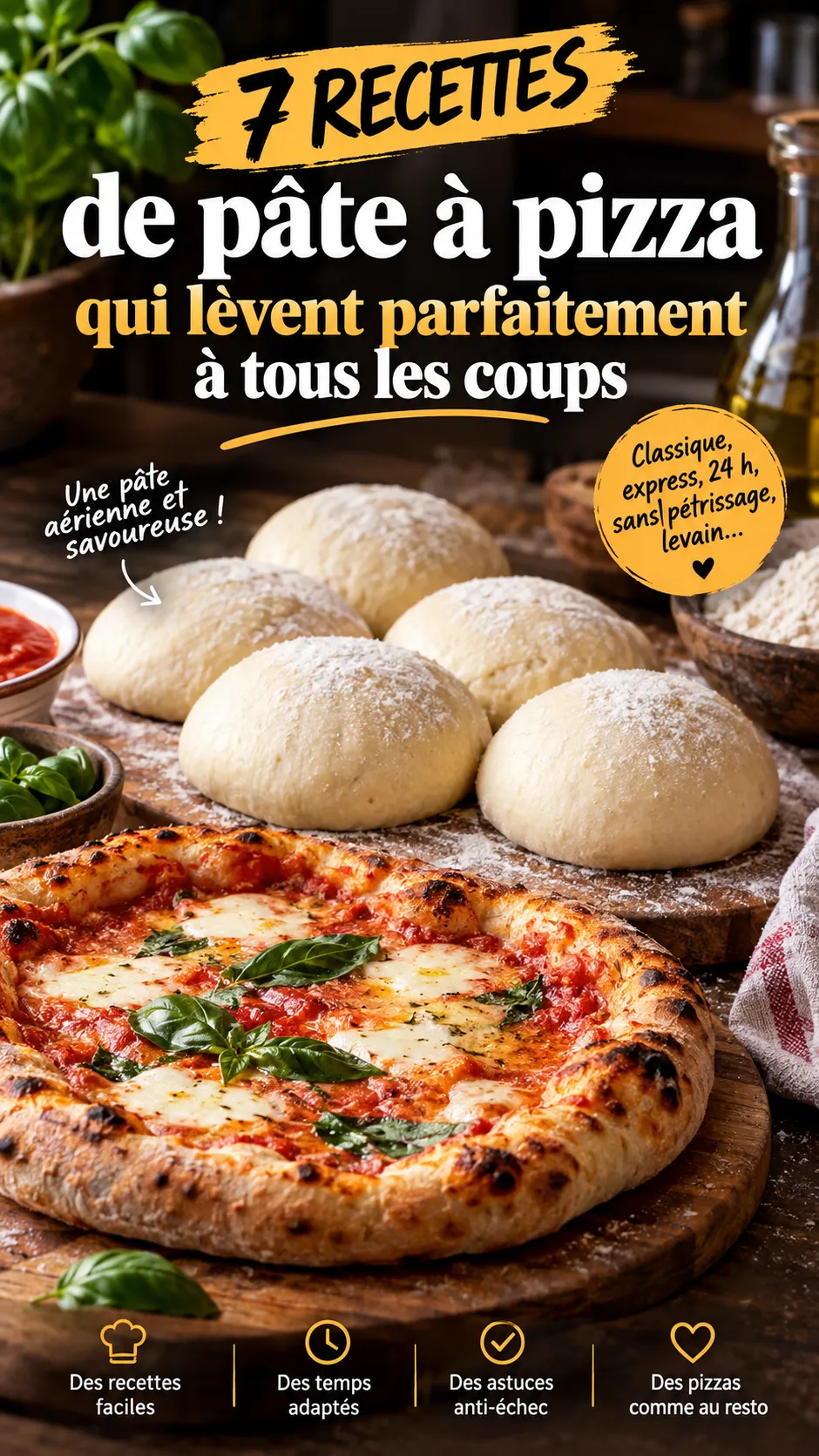 7 recettes de pâte à pizza qui lèvent parfaitement à tous les coups