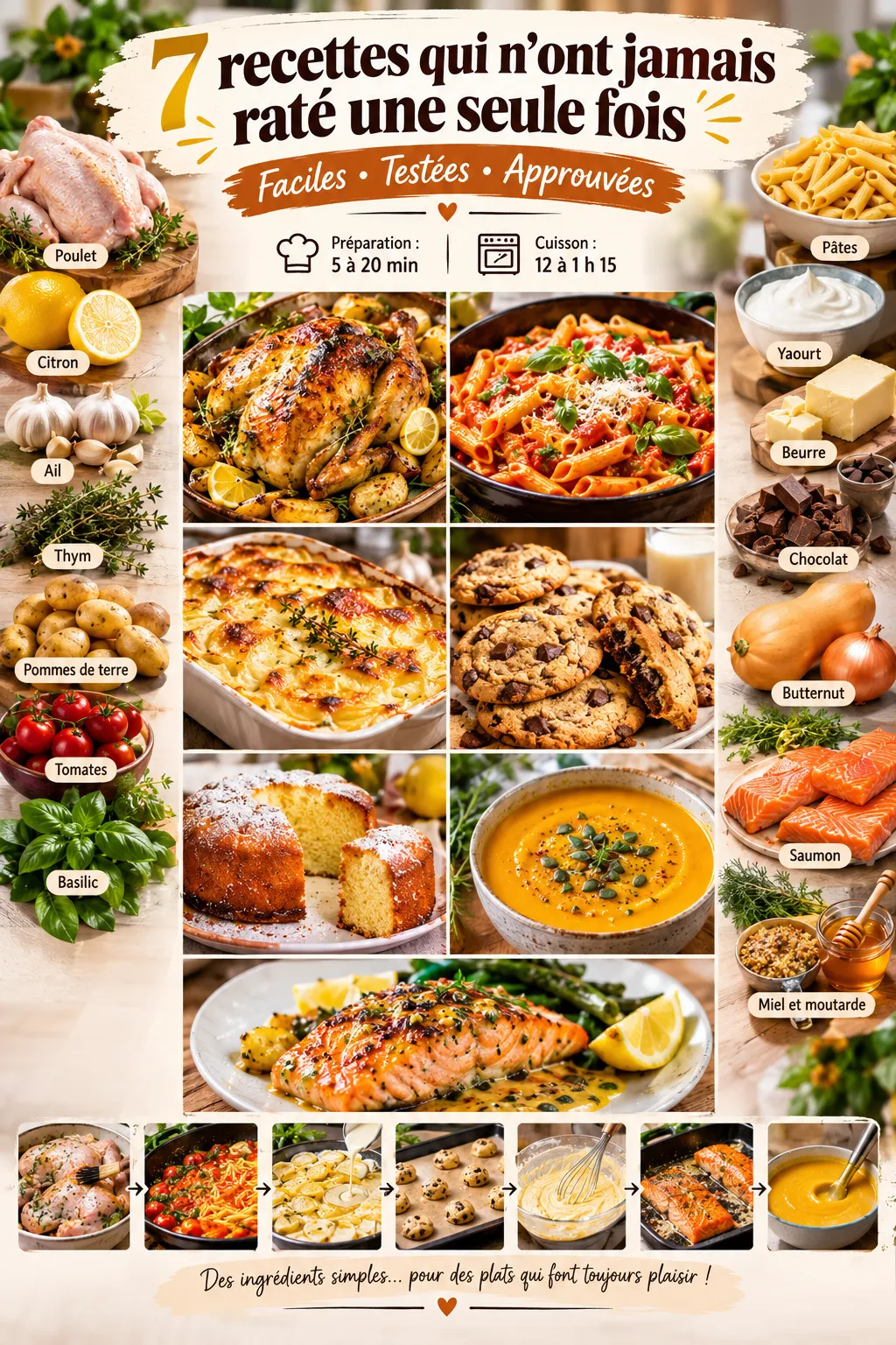 7 recettes qui n'ont jamais raté une seule fois (faciles, testées et approuvées)