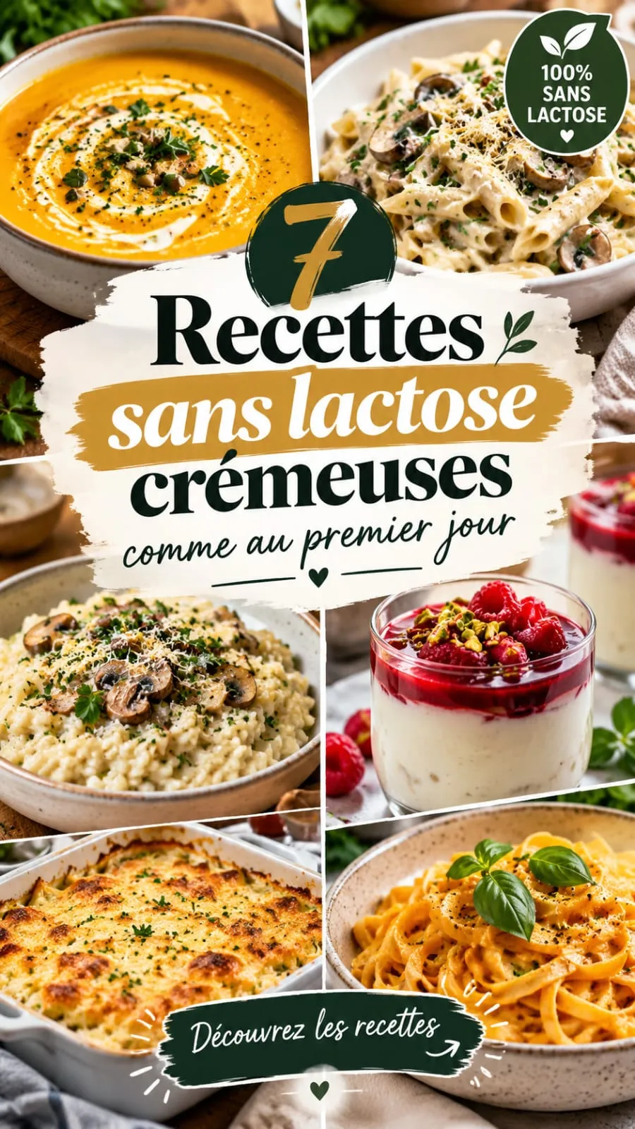 7 recettes sans lactose crémeuses comme au premier jour