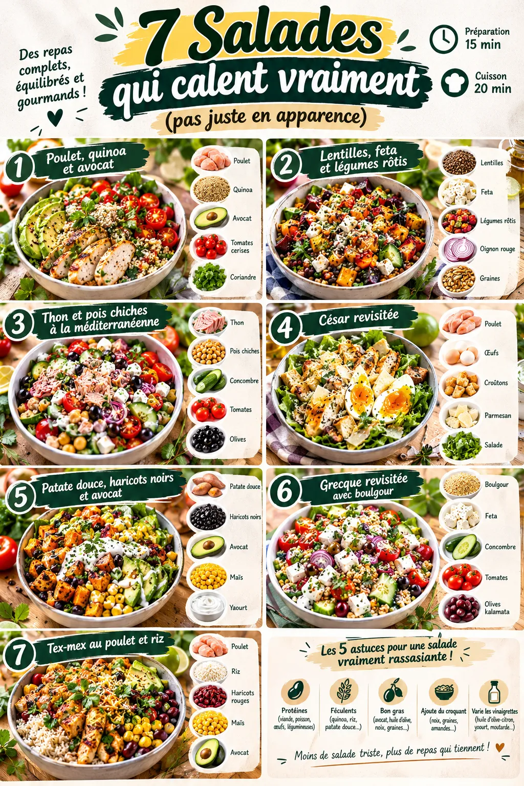 7 salades qui calent vraiment (pas juste en apparence)