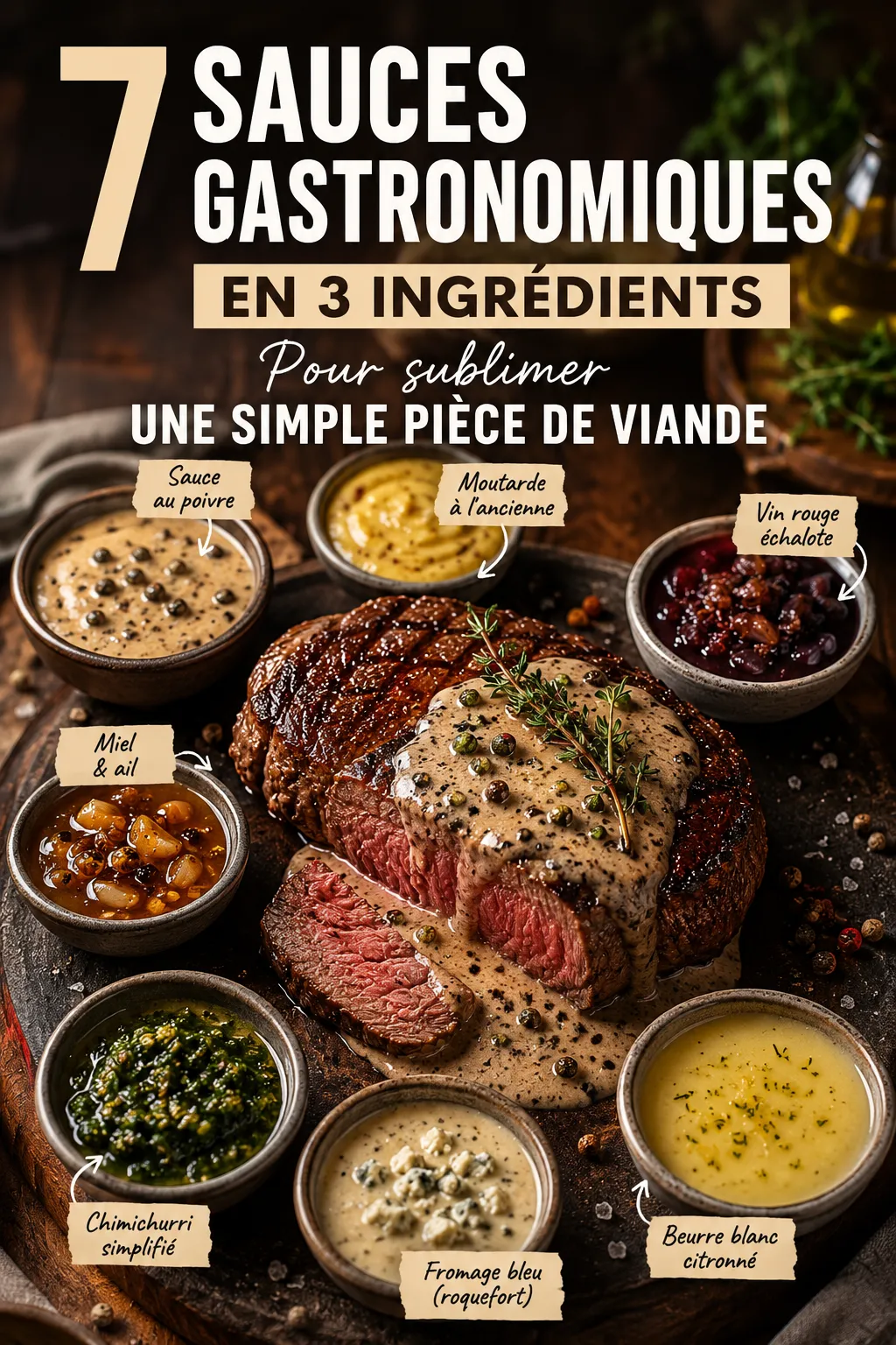 7 Sauces Gastronomiques En 3 Ingrédients Pour Sublimer Une Simple Pièce De Viande